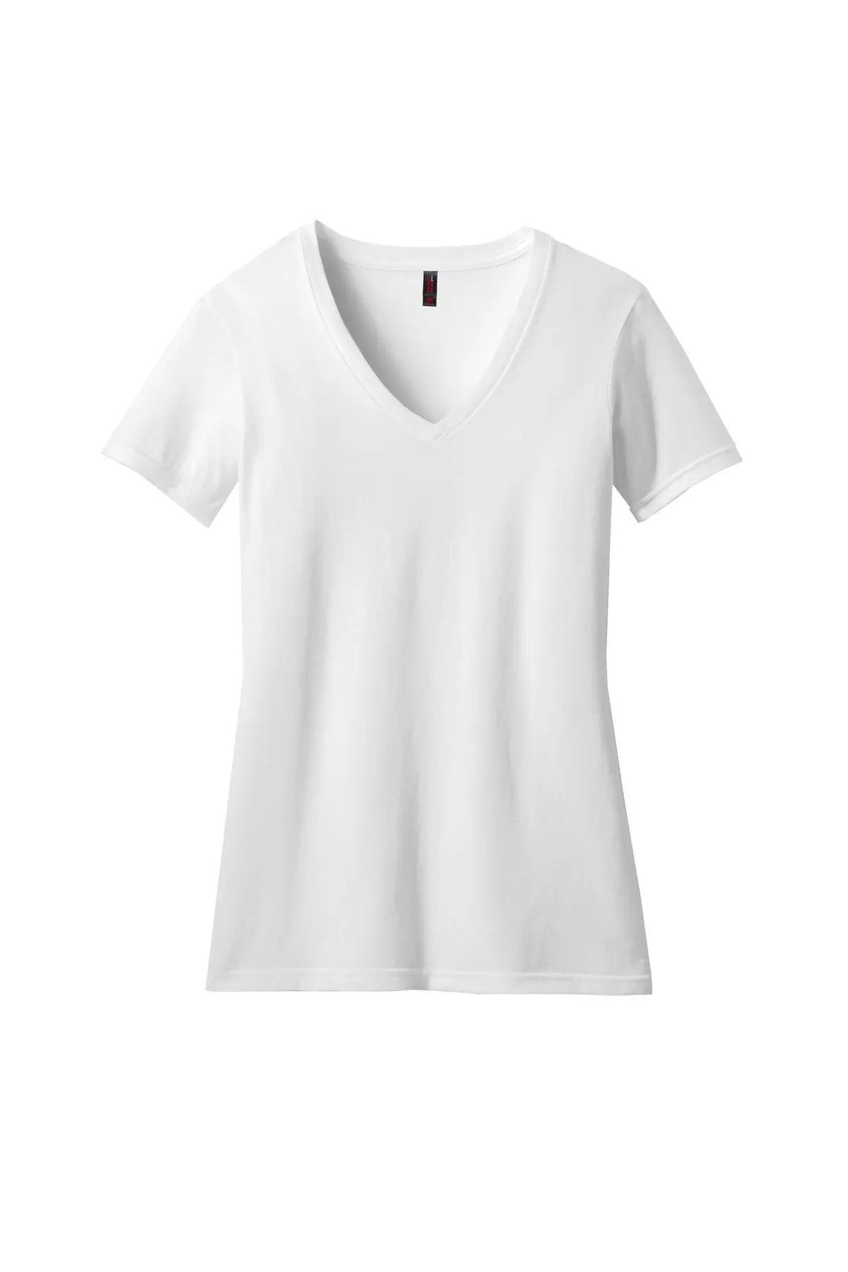 District® Women’s Perfect Blend® CVC V-Neck Tee #DM1190L