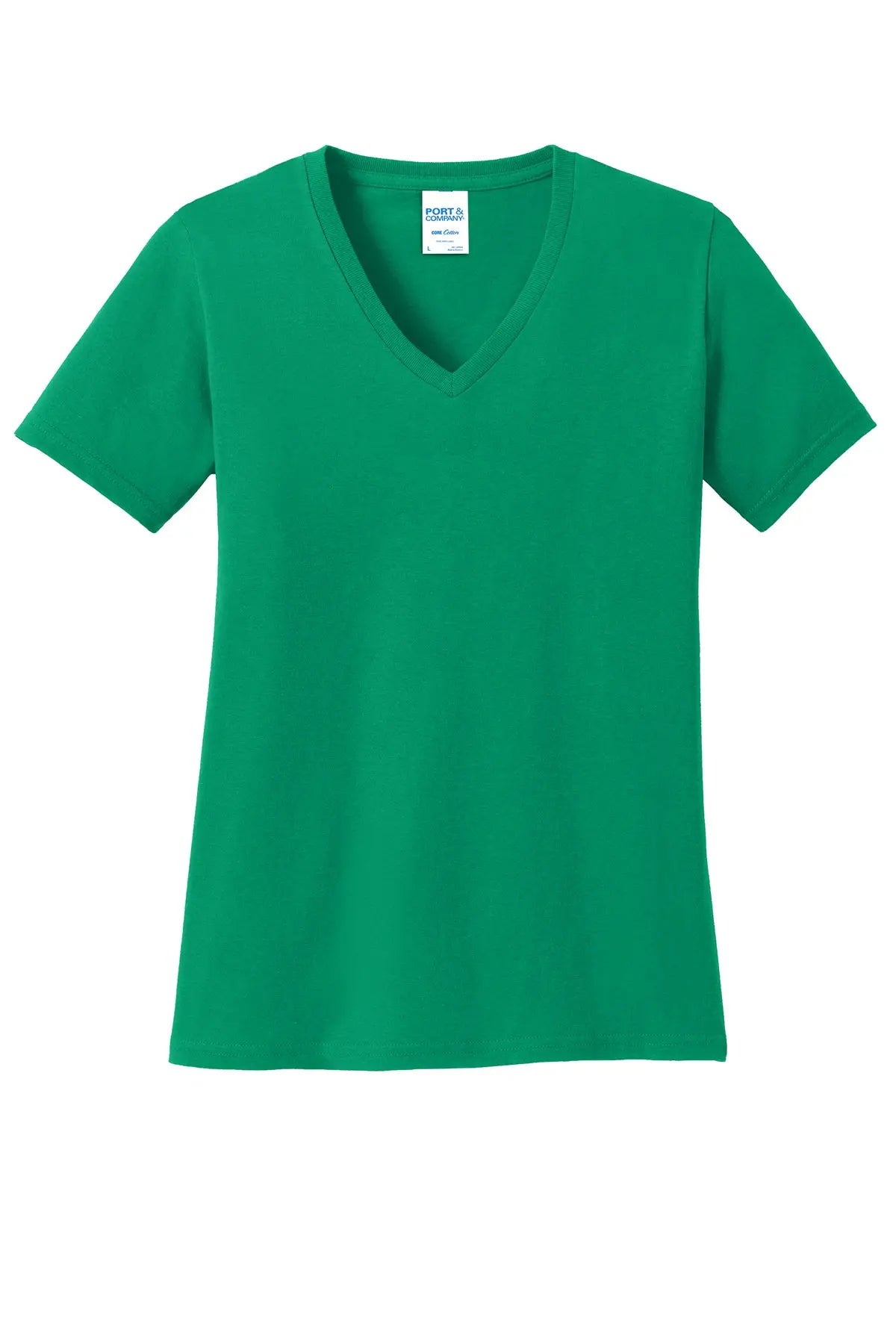 Port & Co™ Women's Core Cotton V-Neck Tee #LPC54V