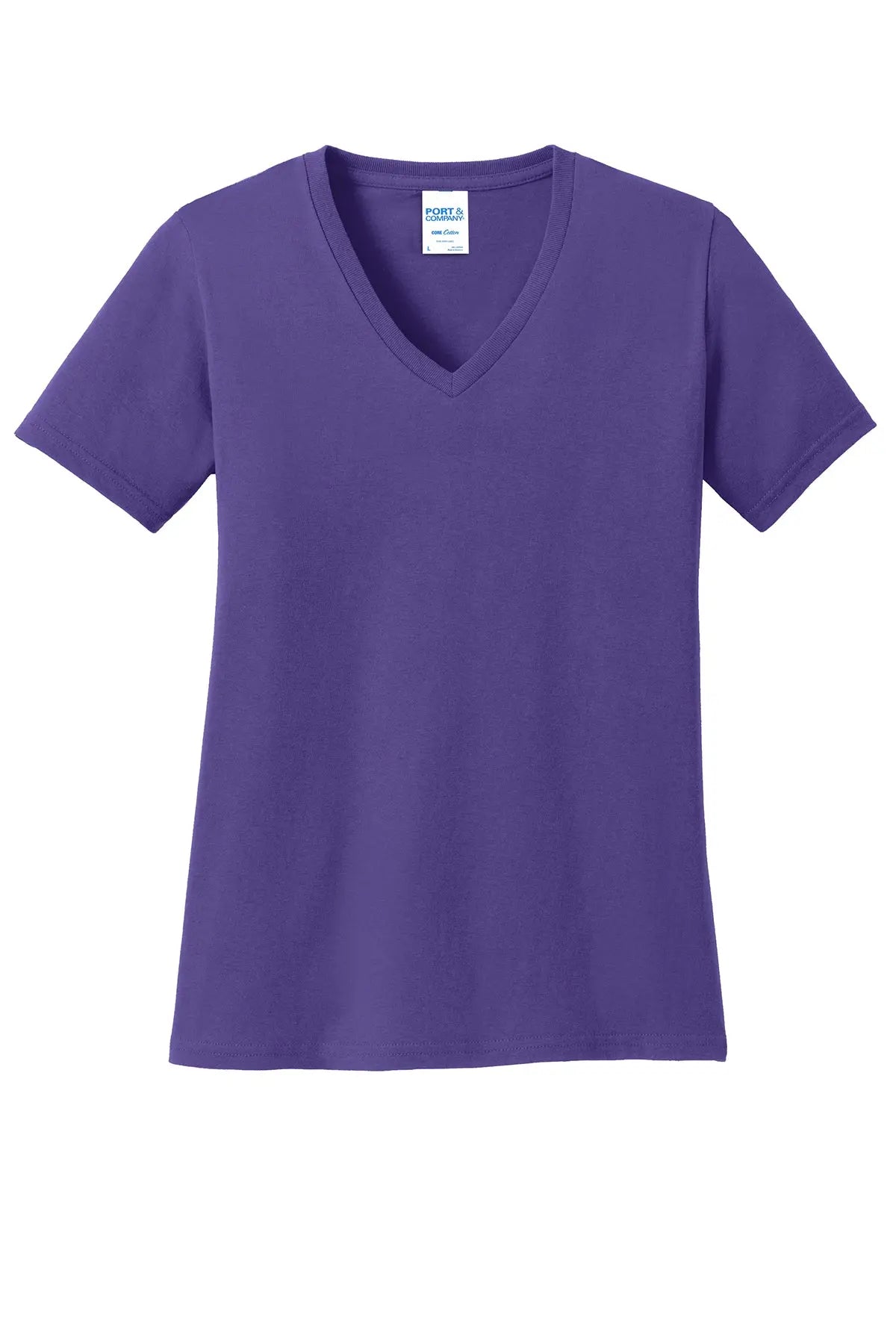 Port & Co™ Women's Core Cotton V-Neck Tee #LPC54V