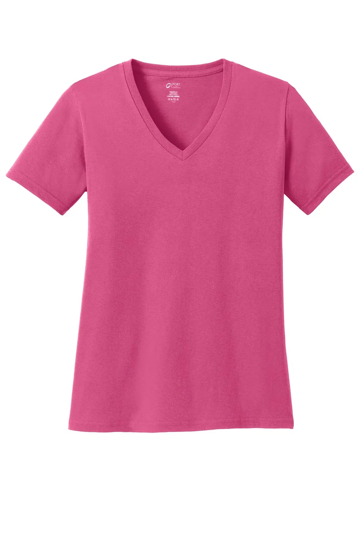 Port & Co™ Women's Core Cotton V-Neck Tee #LPC54V