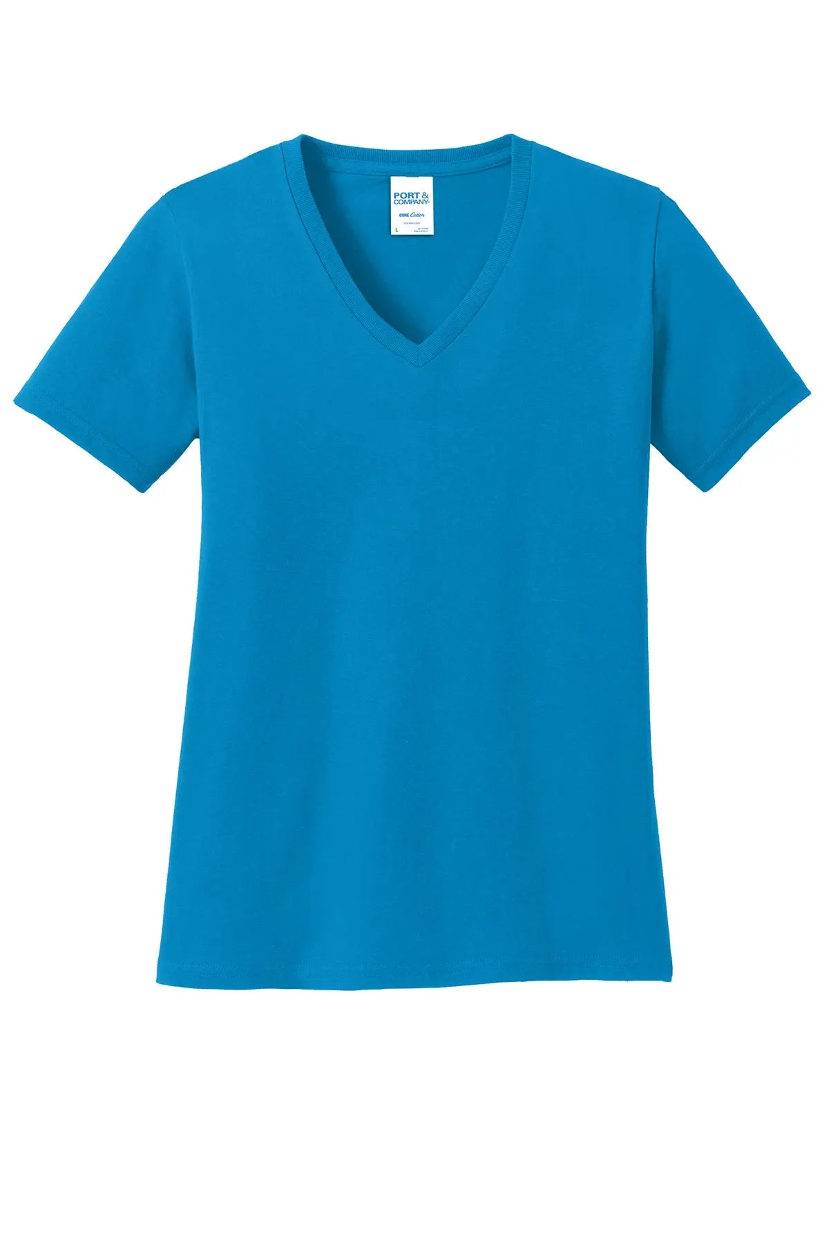 Port & Co™ Women's Core Cotton V-Neck Tee #LPC54V