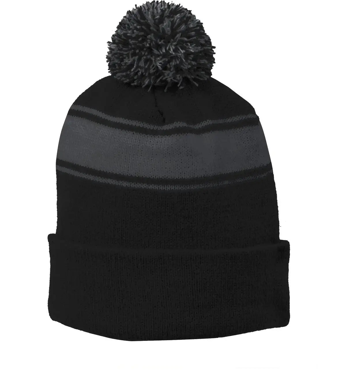 Sport-Tek® Stripe Pom Pom Beanie #STC28 Game Over Merch