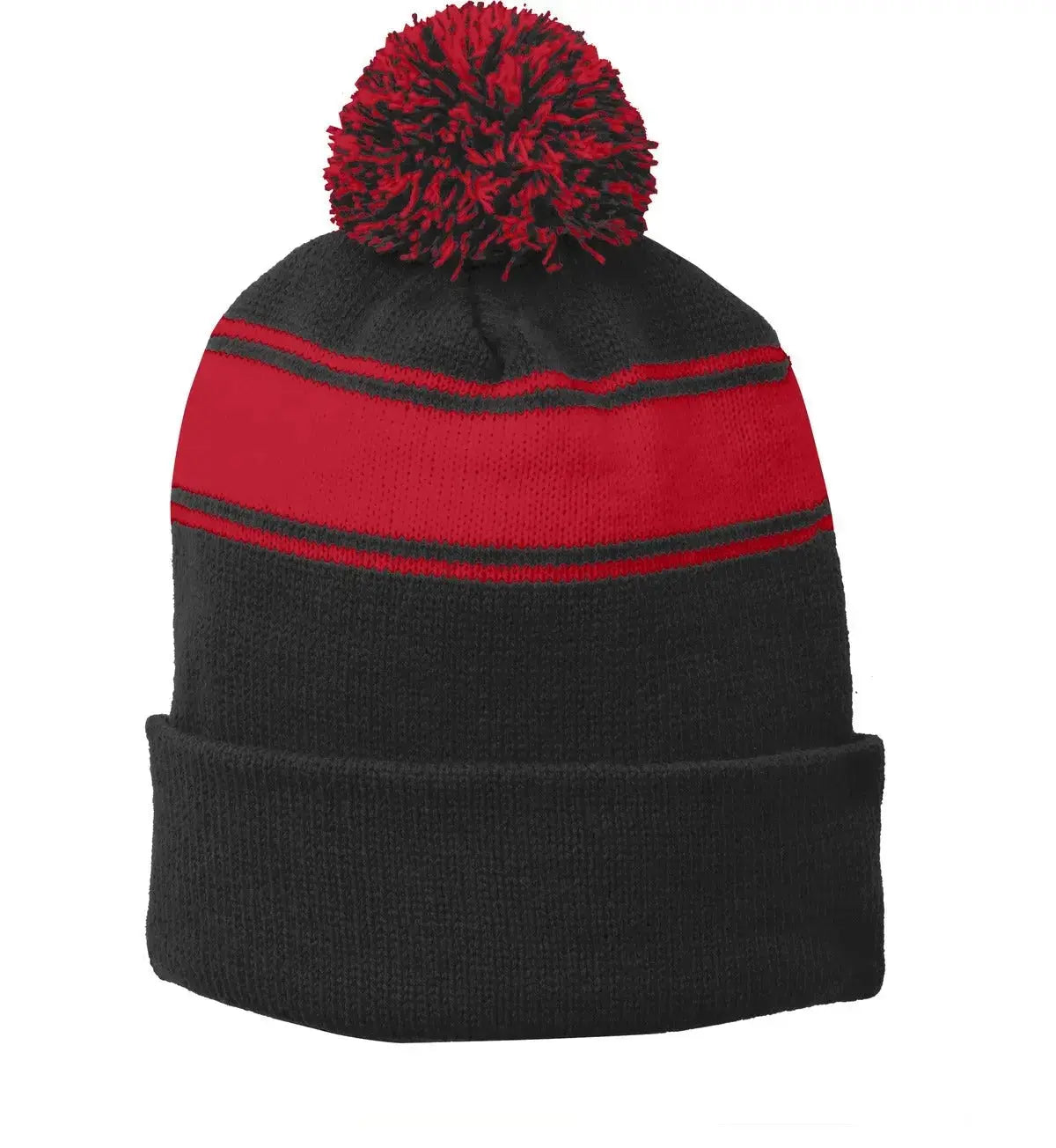 Sport-Tek® Stripe Pom Pom Beanie #STC28 Game Over Merch