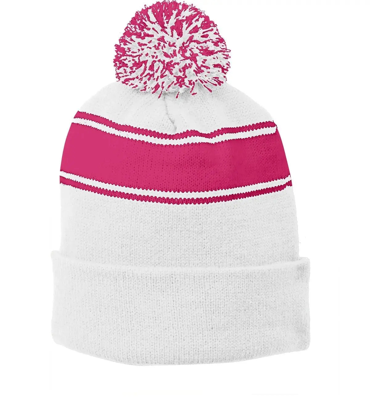 Sport-Tek® Stripe Pom Pom Beanie #STC28 Game Over Merch