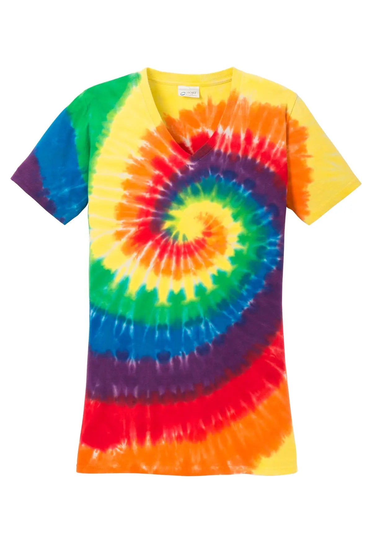 Port & Co™ Women's Tie-Dye V-Neck Tee #LPC147V