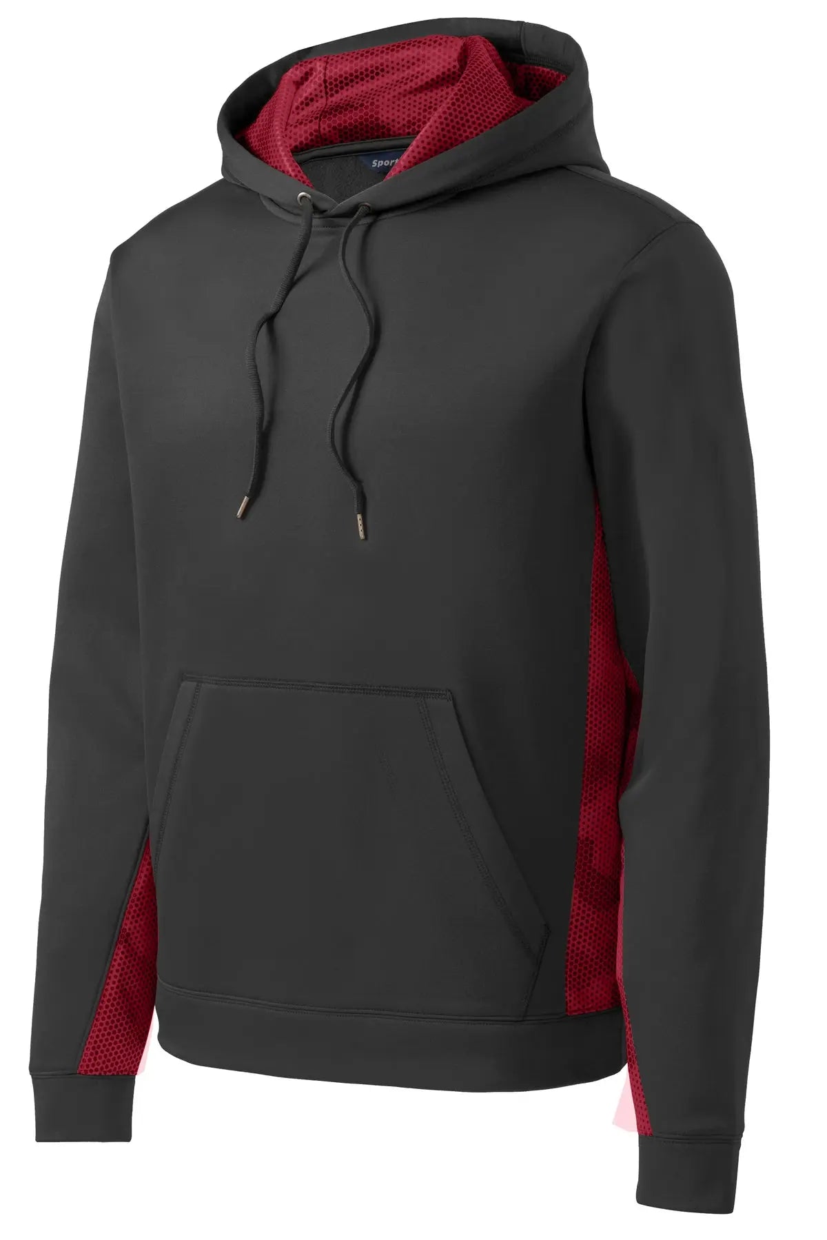 Sport-Tek® Youth Sport-Wick® CamoHex Fleece Colorblock Hooded Pullover #YST239