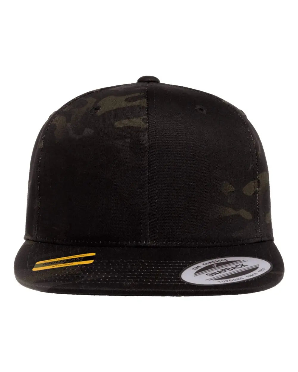 34 YP Classics Premium Flat Bill Snapback Caps - Multicam Black