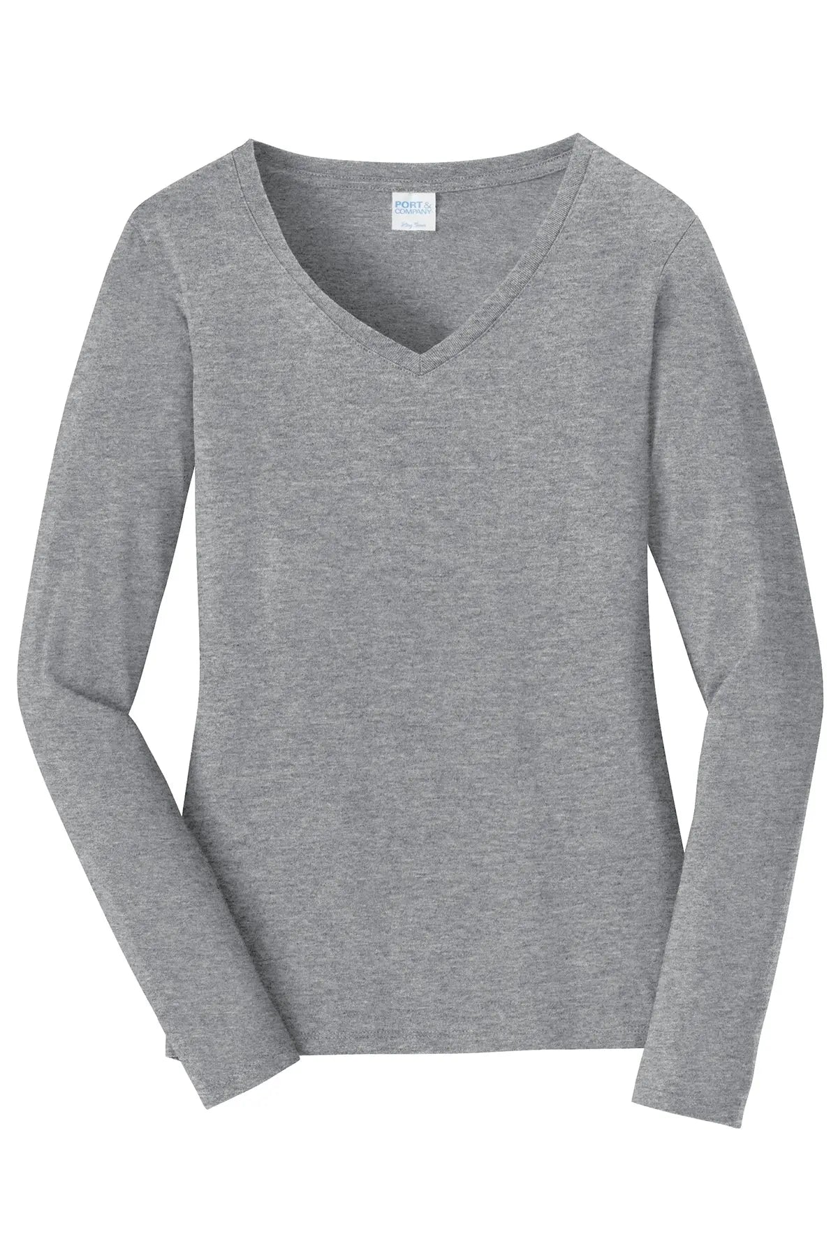 Port & Co™ Women's Long Sleeve Fan Favorite™ V-Neck Tee #LPC450VLS