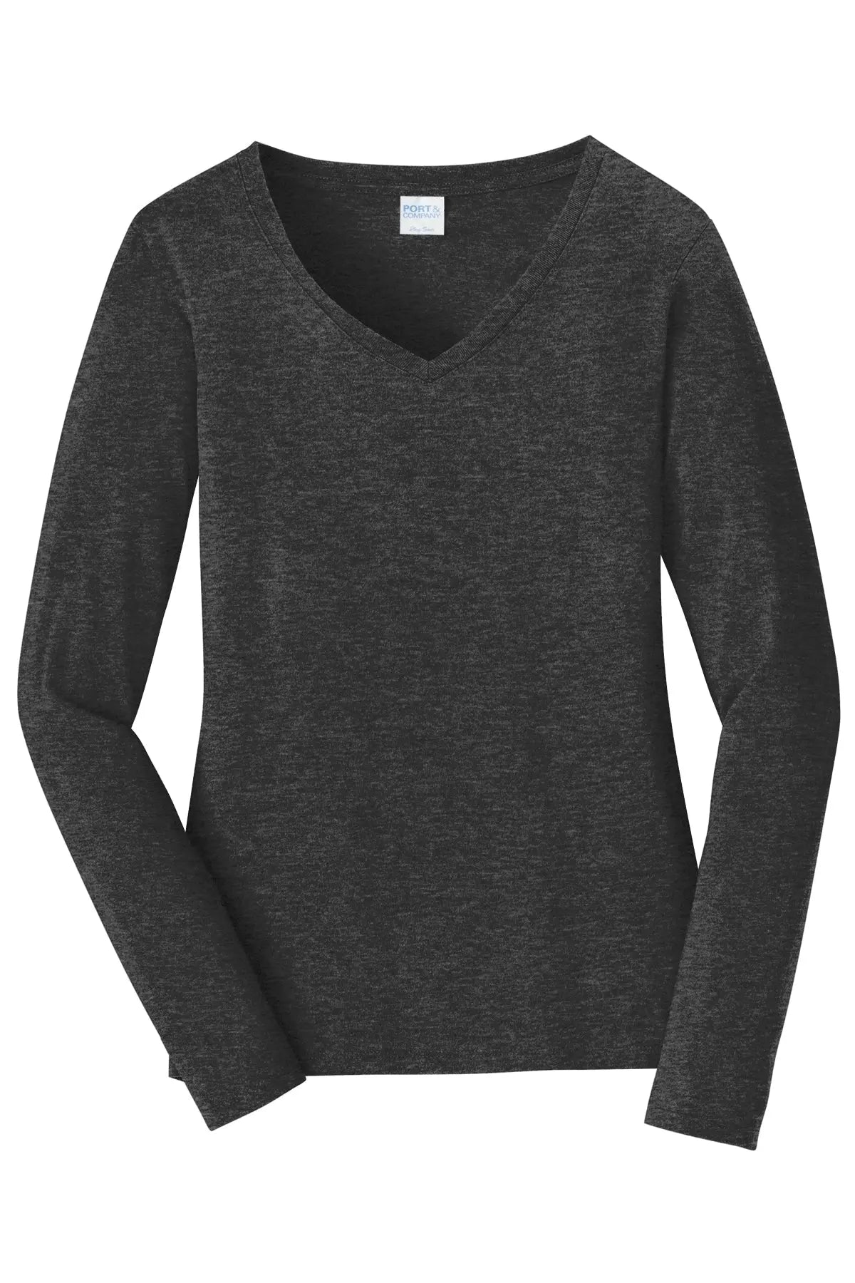 Port & Co™ Women's Long Sleeve Fan Favorite™ V-Neck Tee #LPC450VLS