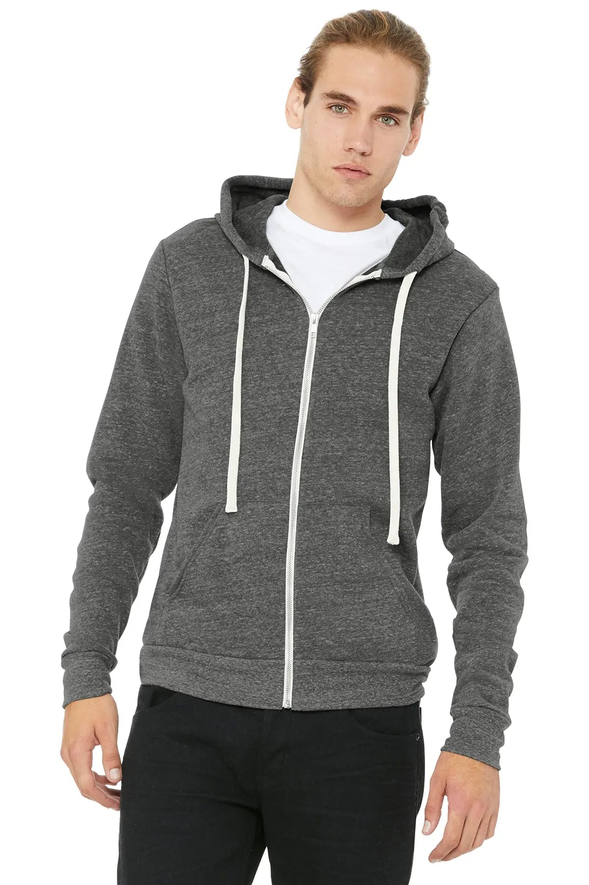 BELLA+CANVAS® Unisex Triblend Sponge Fleece Full-Zip Hoodie #BC3909