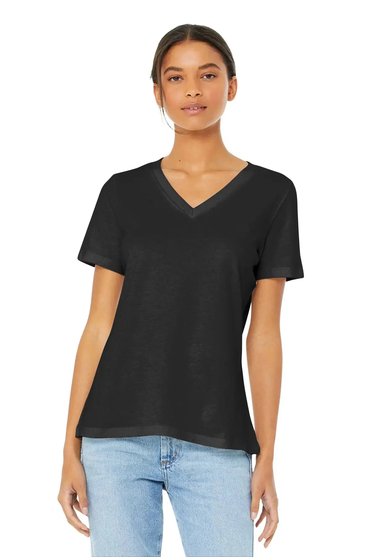 BELLA+CANVAS® Women’s Relaxed Jersey Short Sleeve V-Neck Tee #BC6405 Game Over Merch