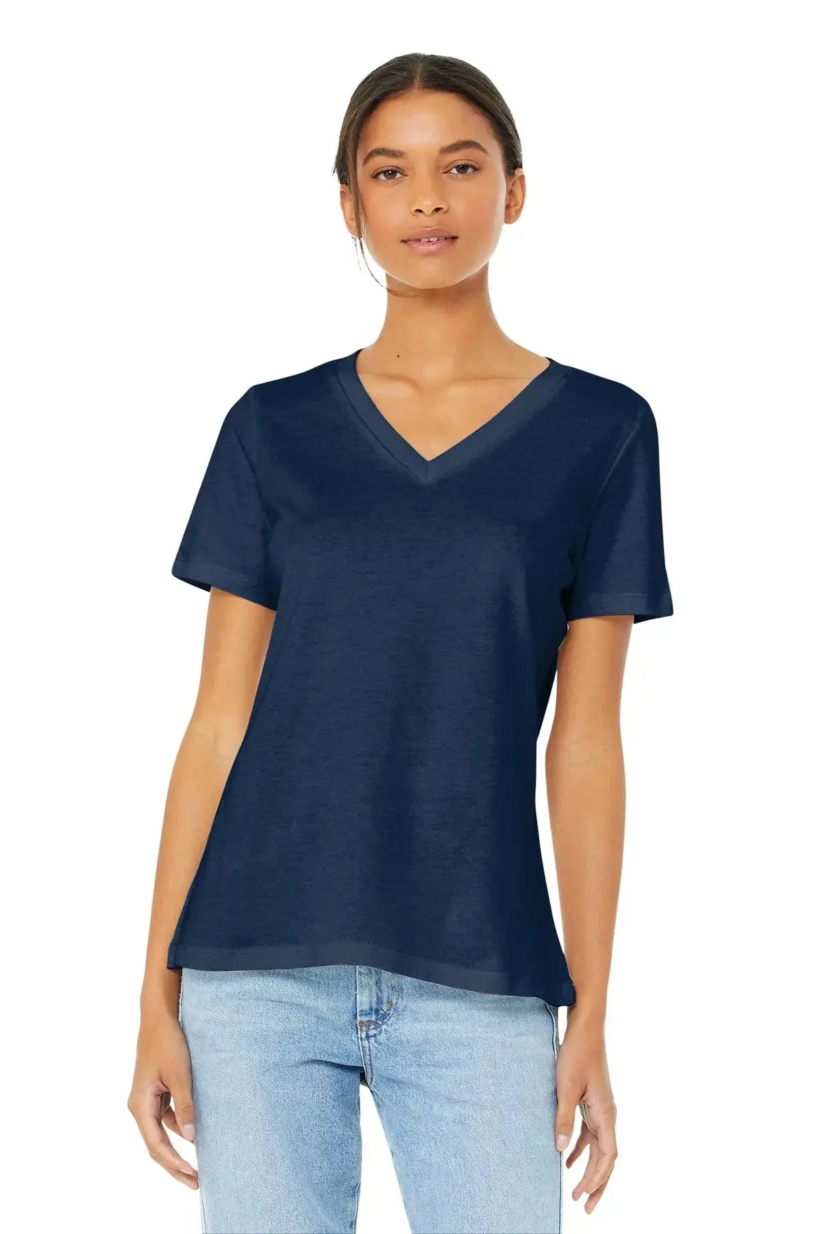 BELLA+CANVAS® Women’s Relaxed Jersey Short Sleeve V-Neck Tee #BC6405 Game Over Merch