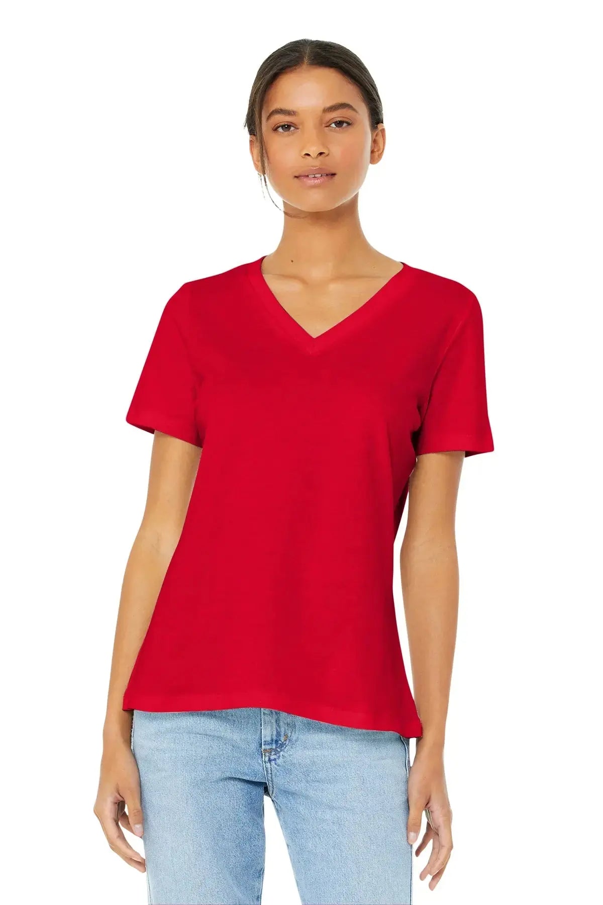 BELLA+CANVAS® Women’s Relaxed Jersey Short Sleeve V-Neck Tee #BC6405 Game Over Merch