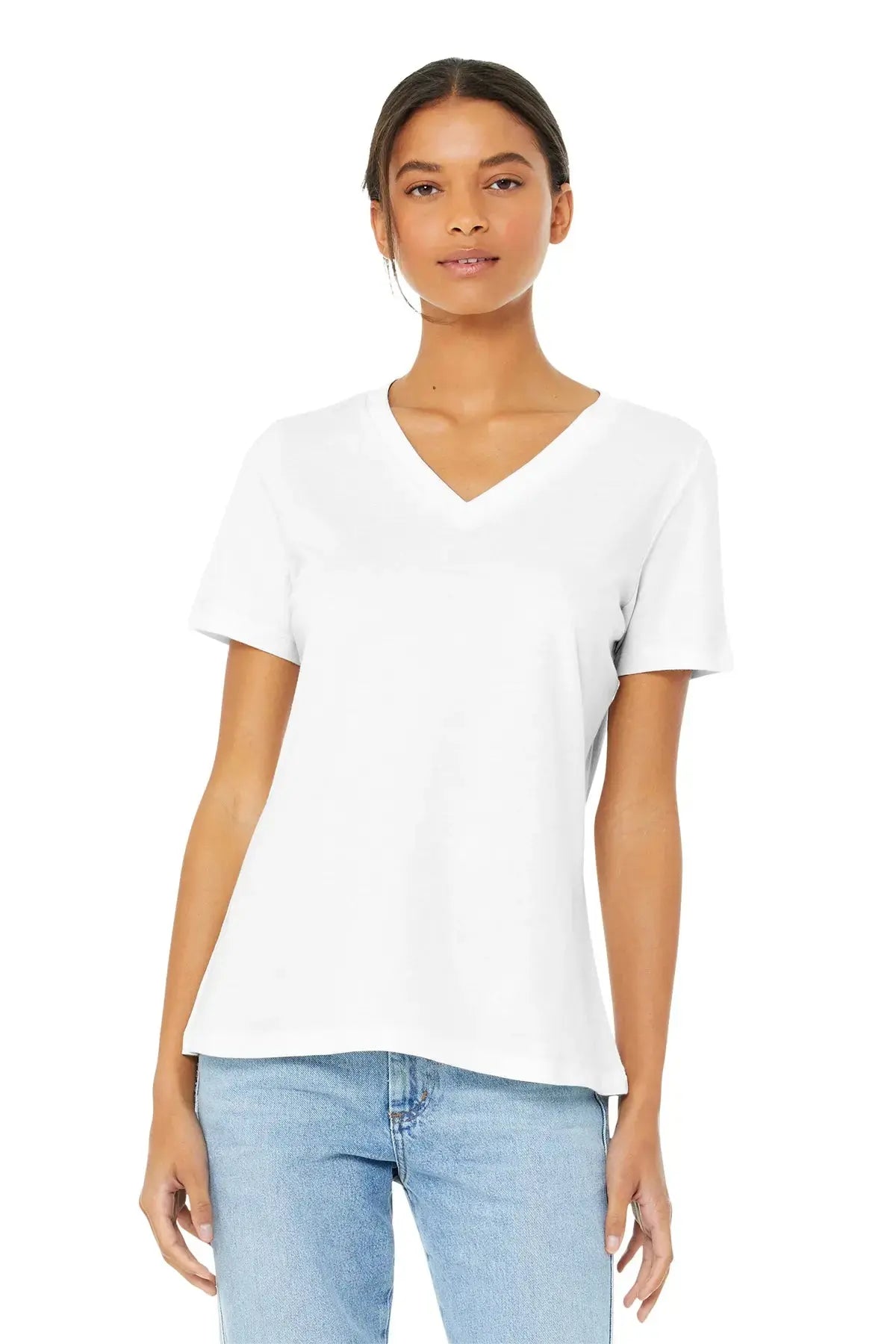 BELLA+CANVAS® Women’s Relaxed Jersey Short Sleeve V-Neck Tee #BC6405 Game Over Merch
