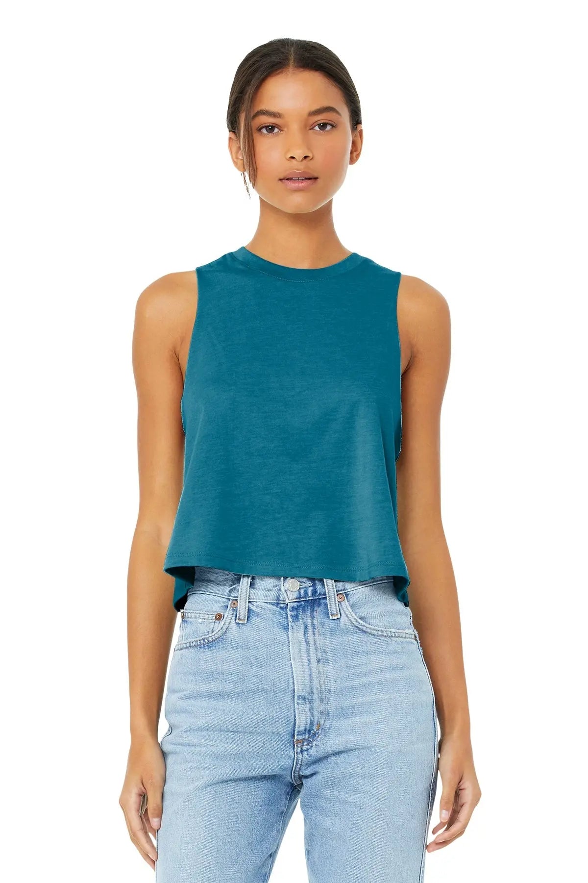 BELLA+CANVAS® Women’s Racerback Cropped Tank #BC6682 Game Over Merch