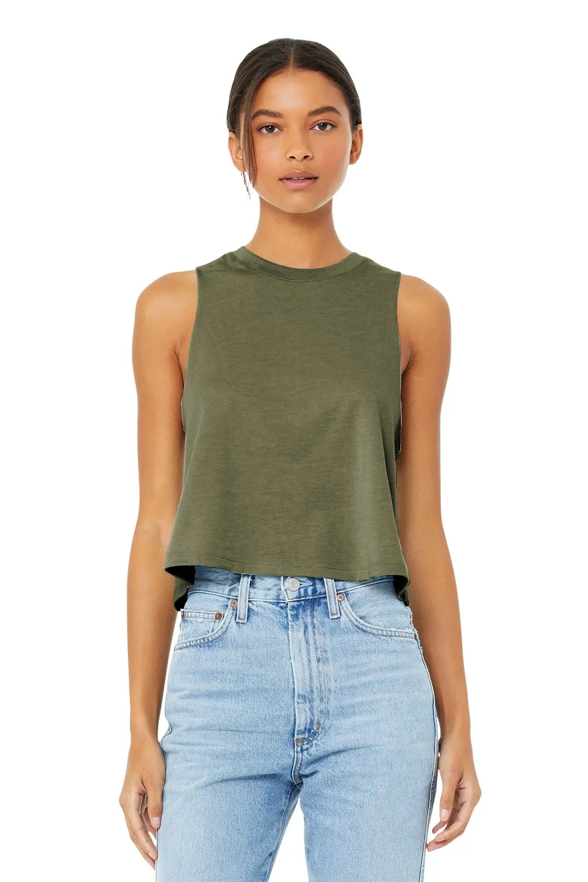 BELLA+CANVAS® Women’s Racerback Cropped Tank #BC6682 Game Over Merch