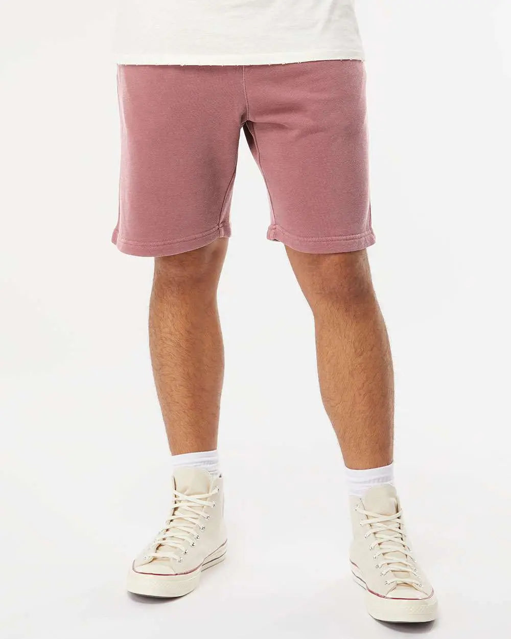 12 Independent Unisex Fleece Jogger Shorts - Pigment Maroon