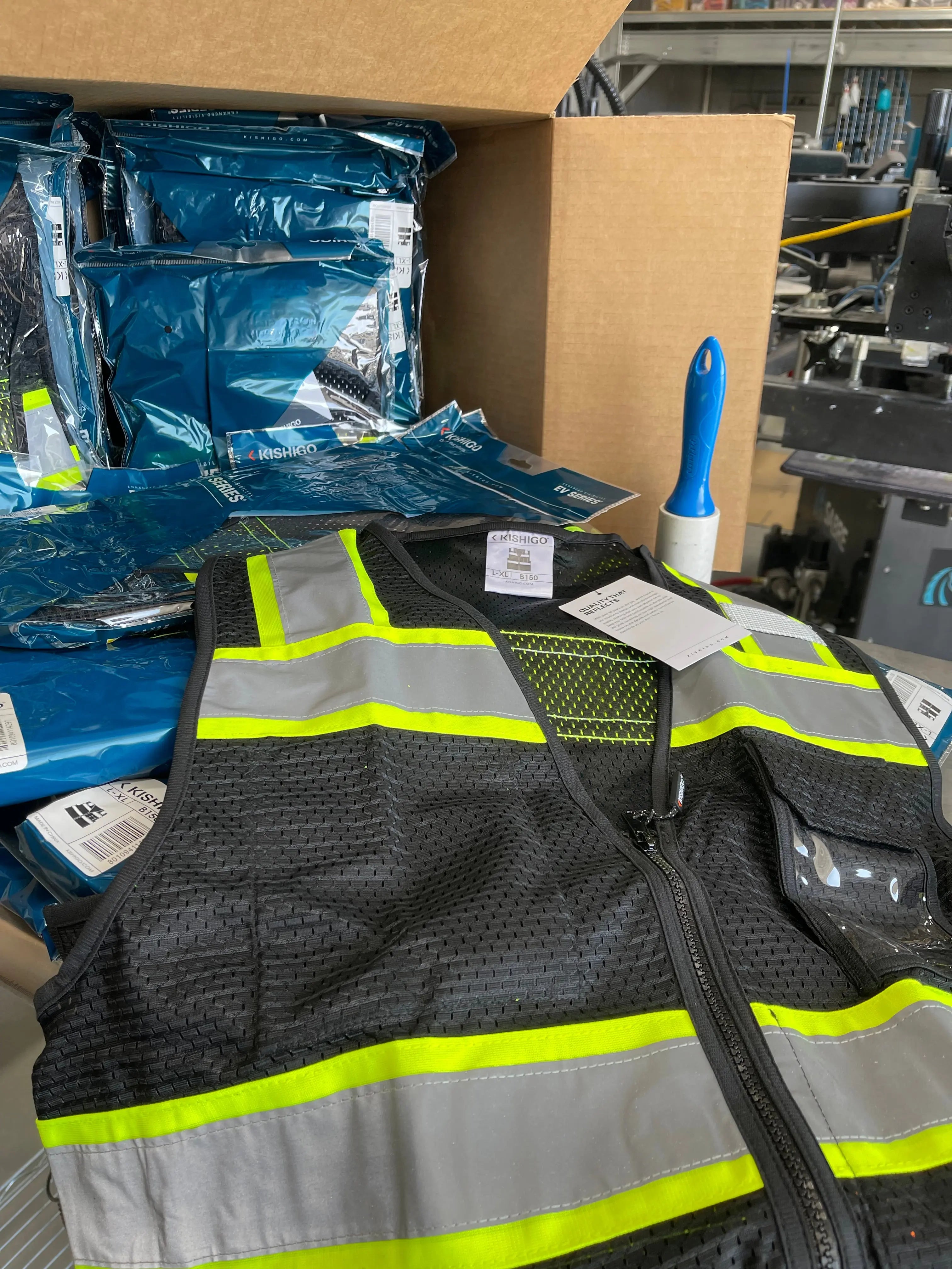 30 Black Kishigo Safety VestsGame Over Merch