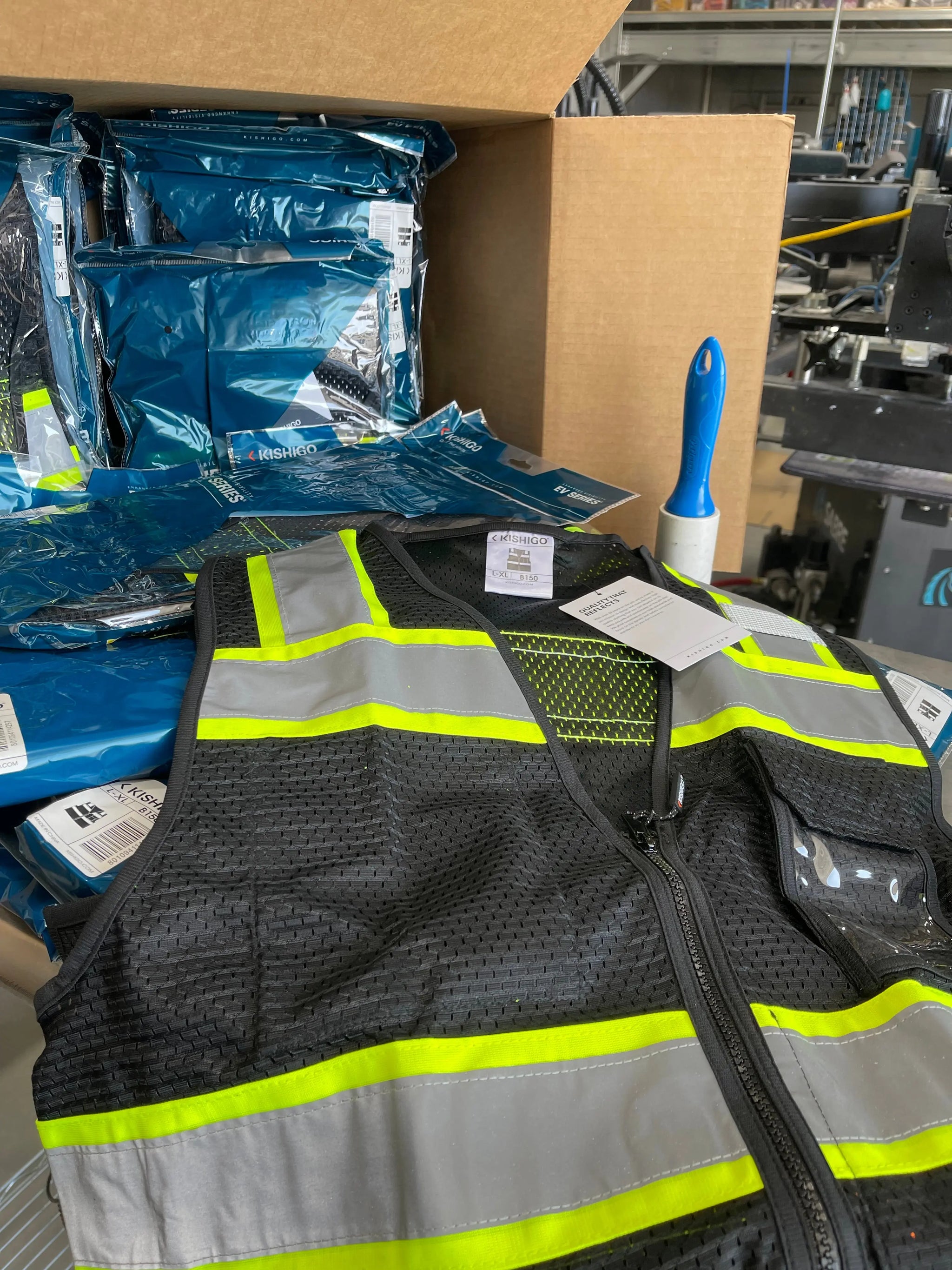 30 Black Kishigo Safety VestsGame Over Merch