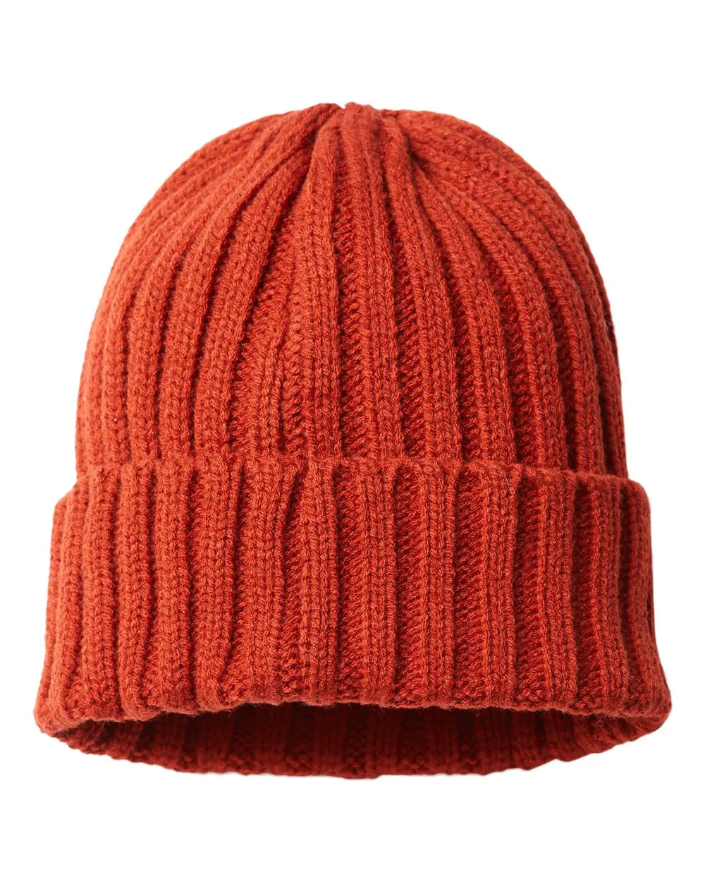 12 Atlantis Sustainable Cable Knit Cuffed Beanies - Rusty