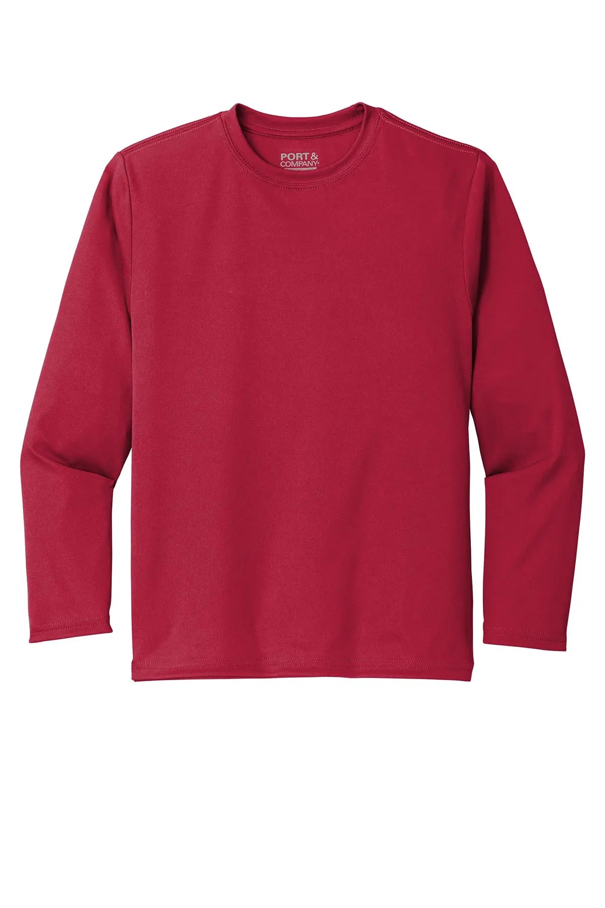 Port & Co™ Youth Long Sleeve Performance Tee with UPF #PC380YLS