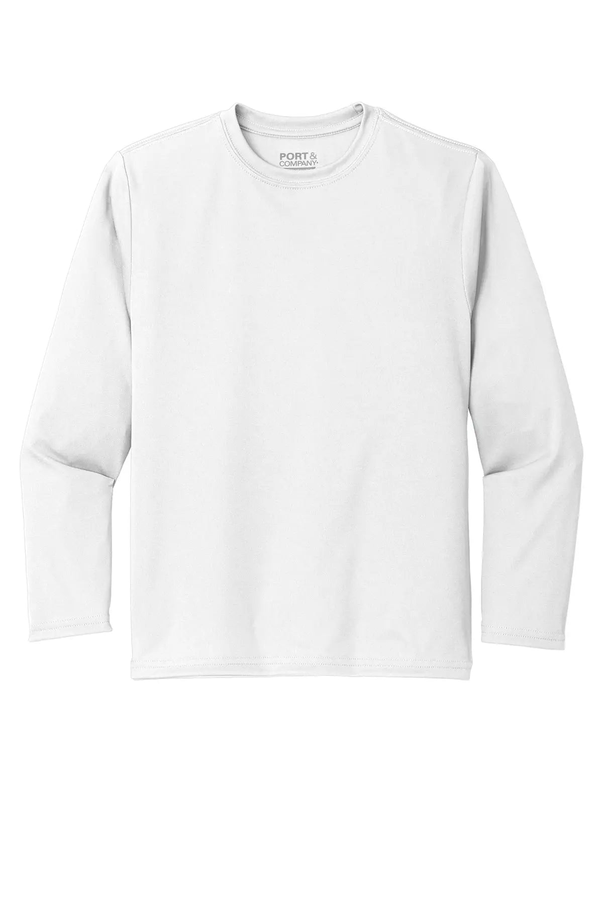 Port & Co™ Youth Long Sleeve Performance Tee with UPF #PC380YLS