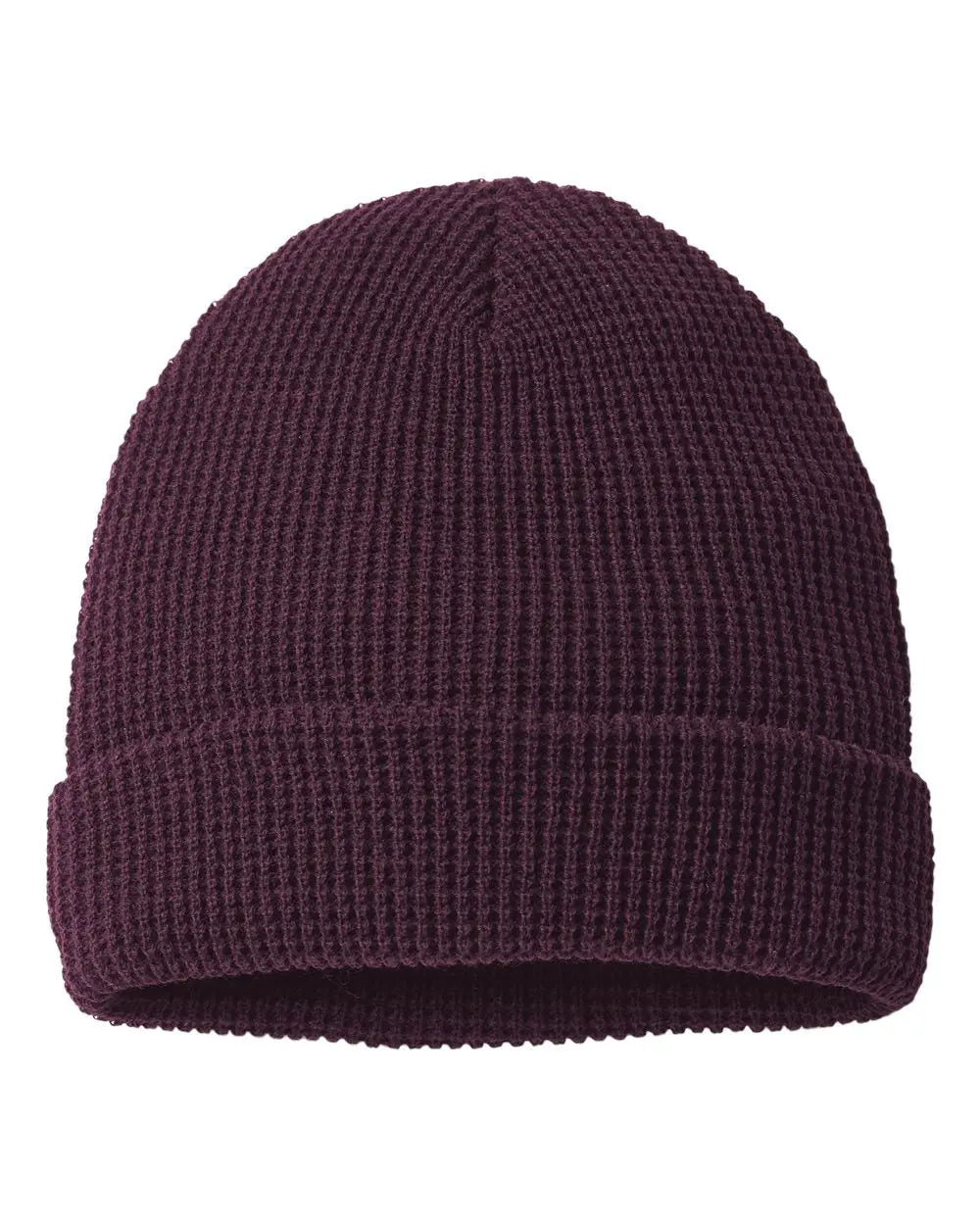 12 Richardson Waffle Knit Beanies with Cuff - Burgundy