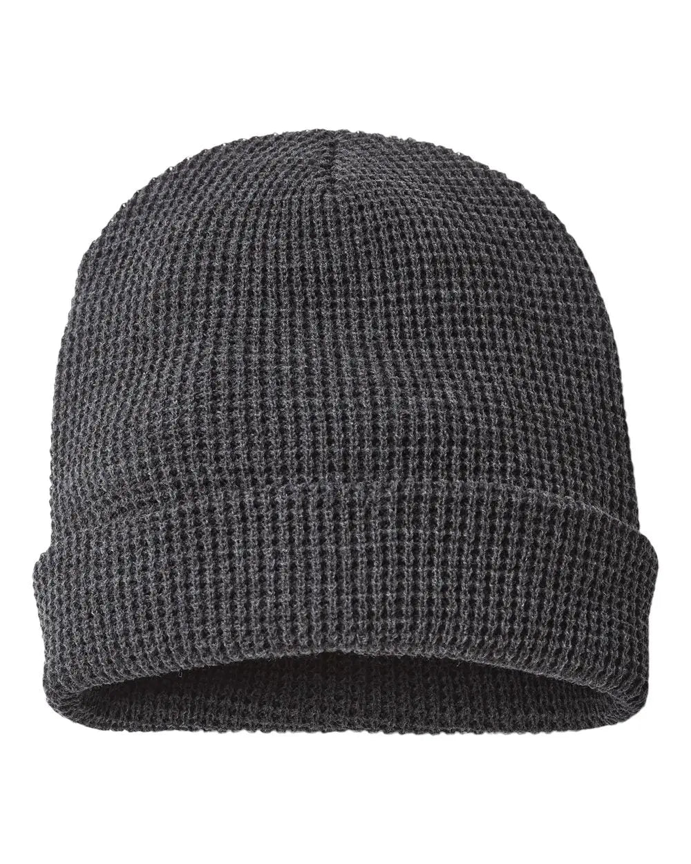 12 Richardson Waffle Knit Beanies with Cuff - Heather Charcoal