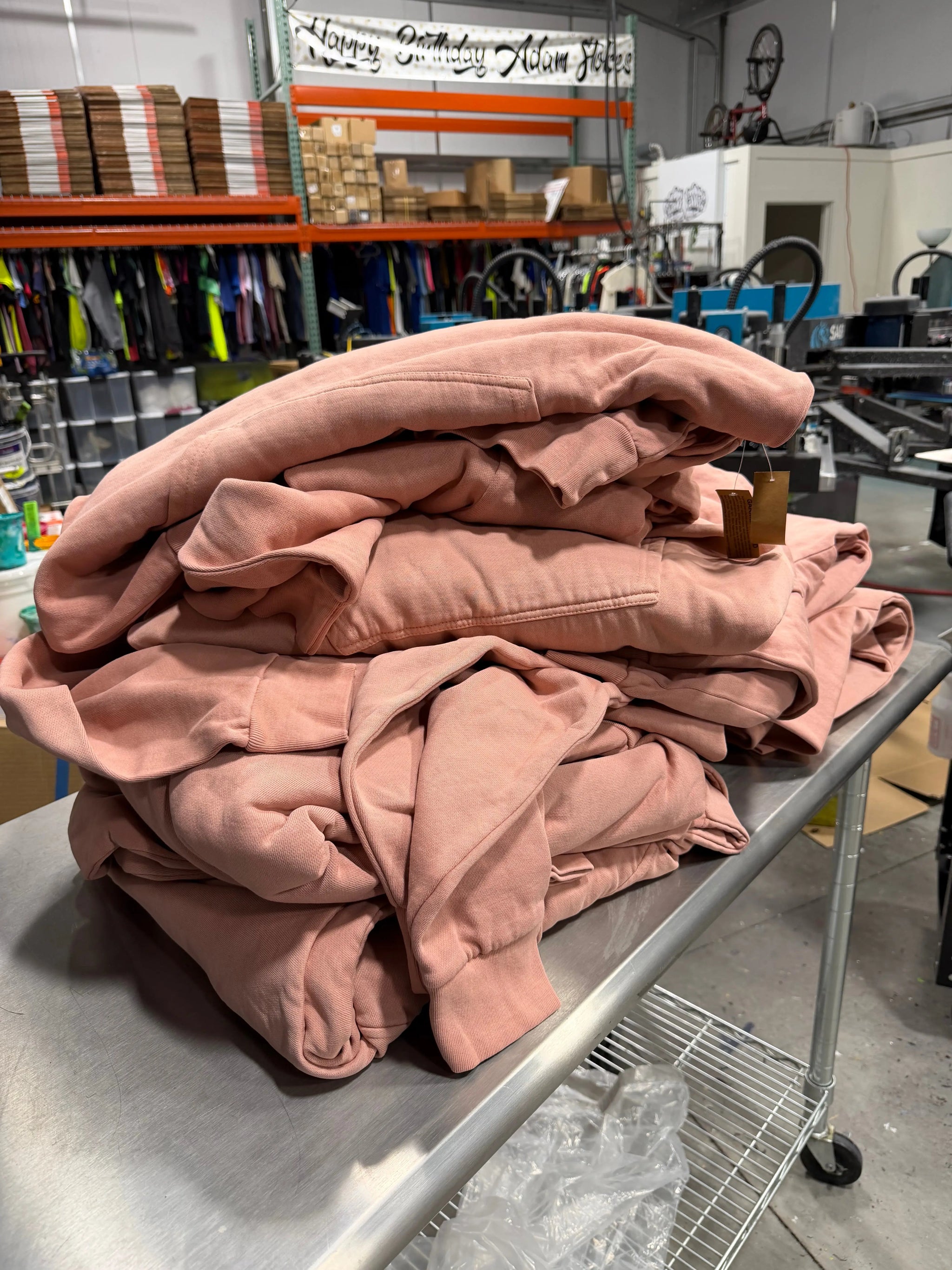 16 Lane Seven Heavy Pullover Hoodies - Pigment Salmon