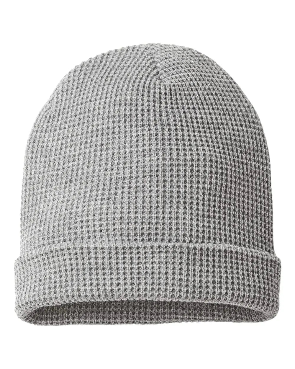 12 Richardson Waffle Knit Beanies with Cuff - Heather Grey