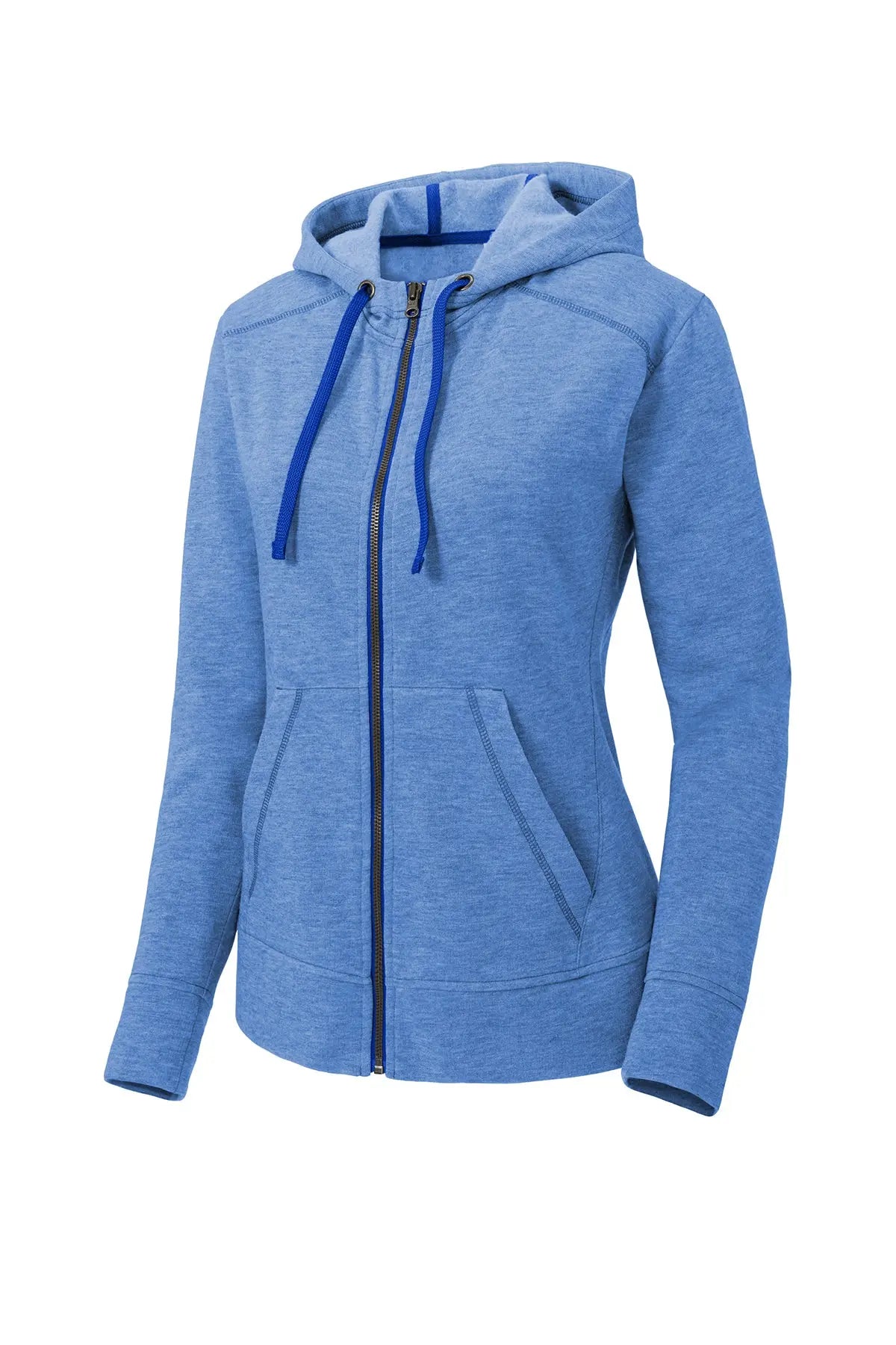 Sport-Tek® Women's PosiCharge® Tri-Blend Wicking Fleece Full-Zip Hooded Jacket #LST293