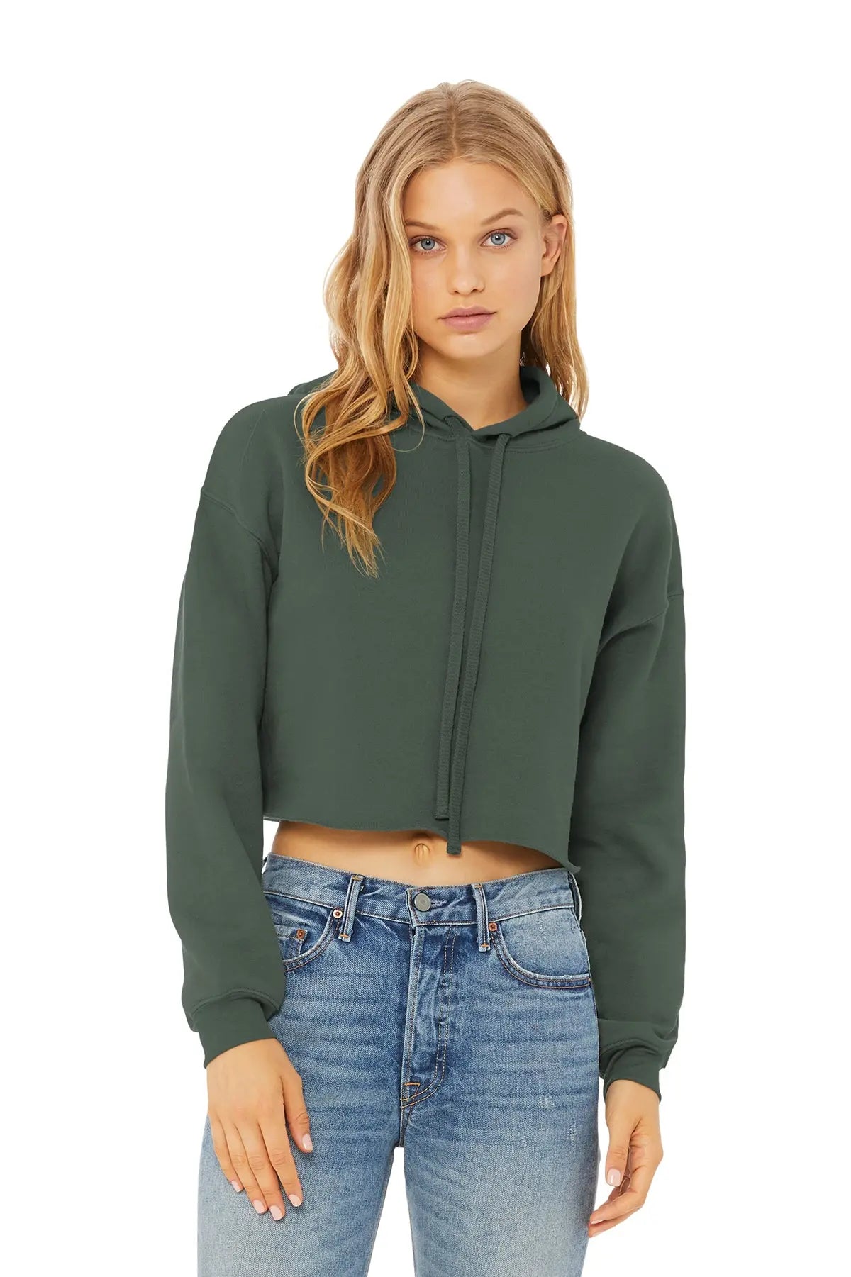 BELLA+CANVAS® Women’s Sponge Fleece Cropped Fleece Hoodie #BC7502