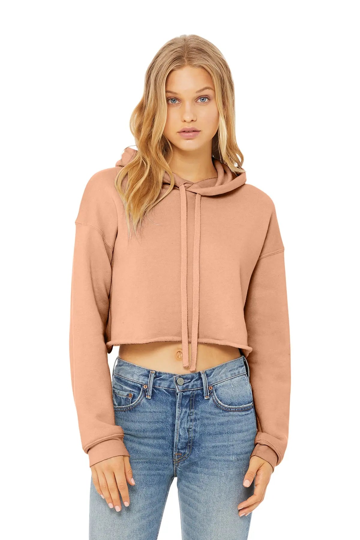 BELLA+CANVAS® Women’s Sponge Fleece Cropped Fleece Hoodie #BC7502