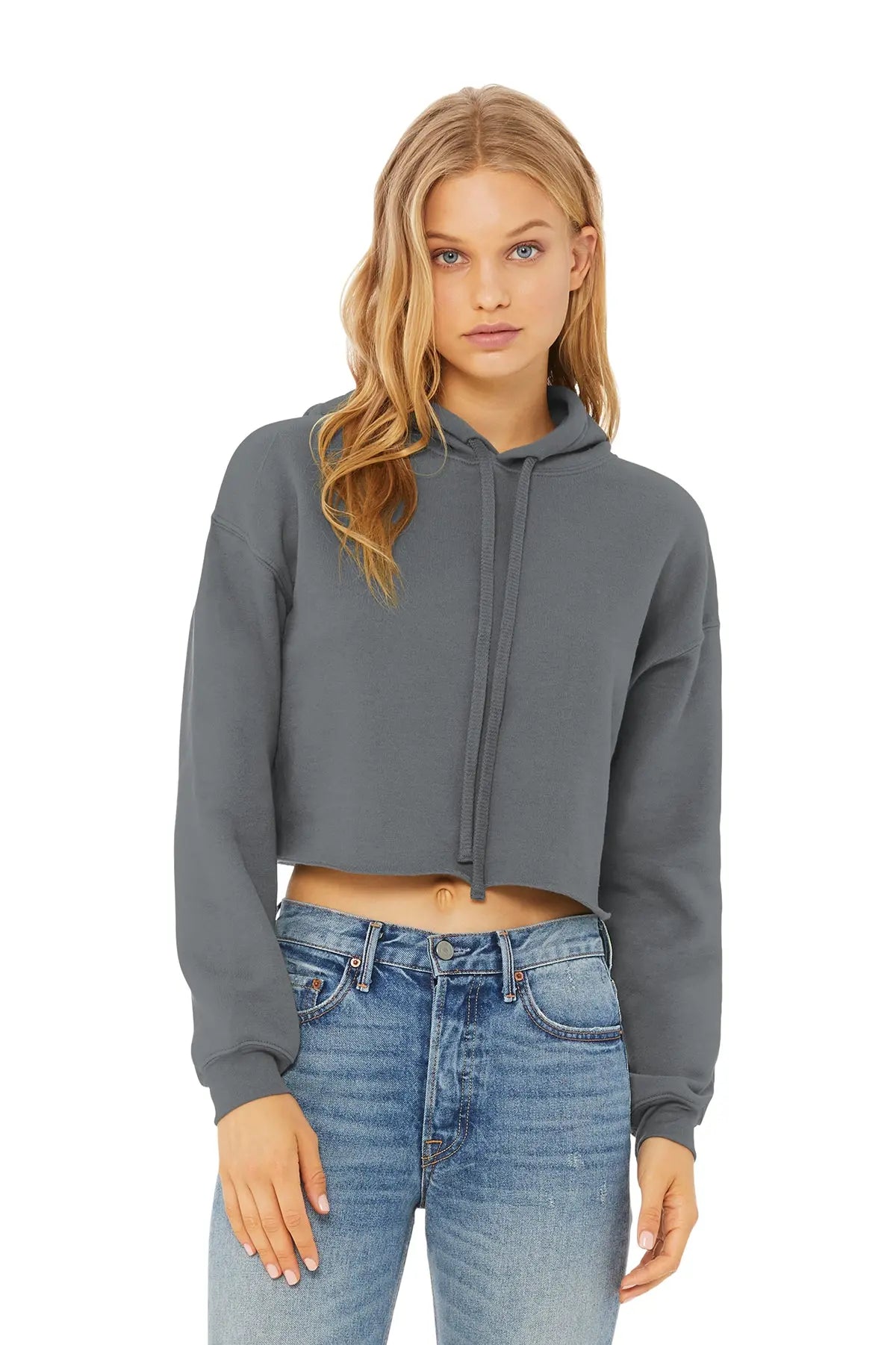 BELLA+CANVAS® Women’s Sponge Fleece Cropped Fleece Hoodie #BC7502