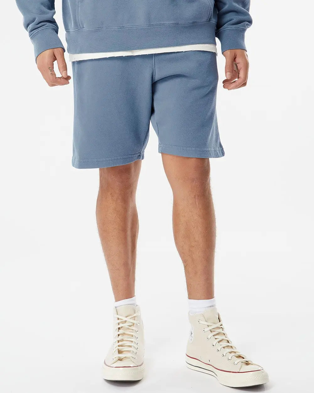 12 Independent Unisex Fleece Jogger Shorts - Pigment Light Blue