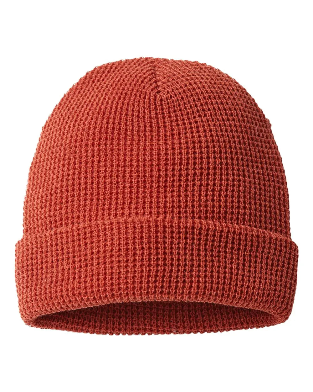 12 Richardson Waffle Knit Beanies with Cuff - Rust