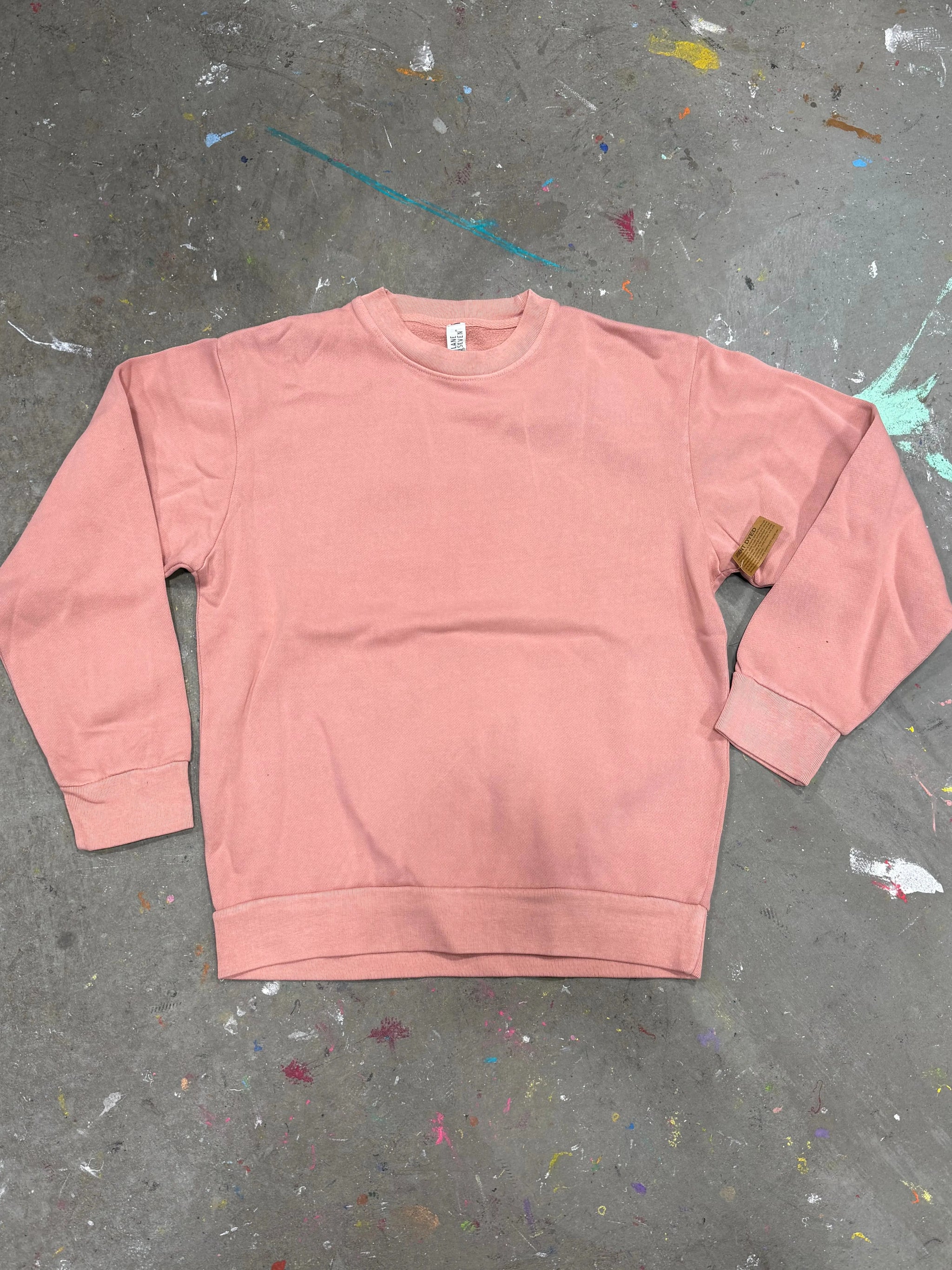 16 Lane Seven Urban Crewneck Sweatshirts - Pigment Salmon