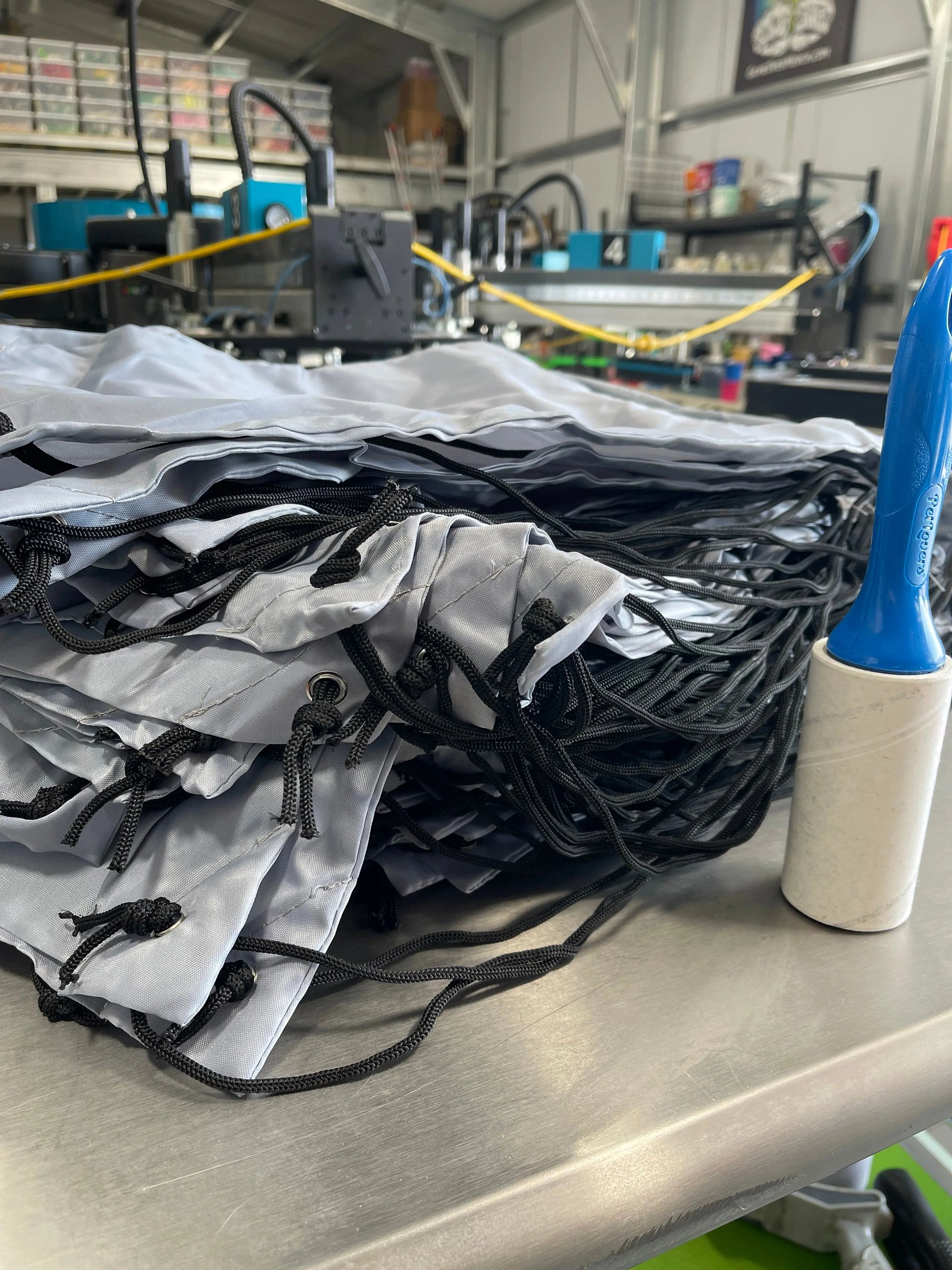 80 Grey Drawstring Cinch BagsGame Over Merch