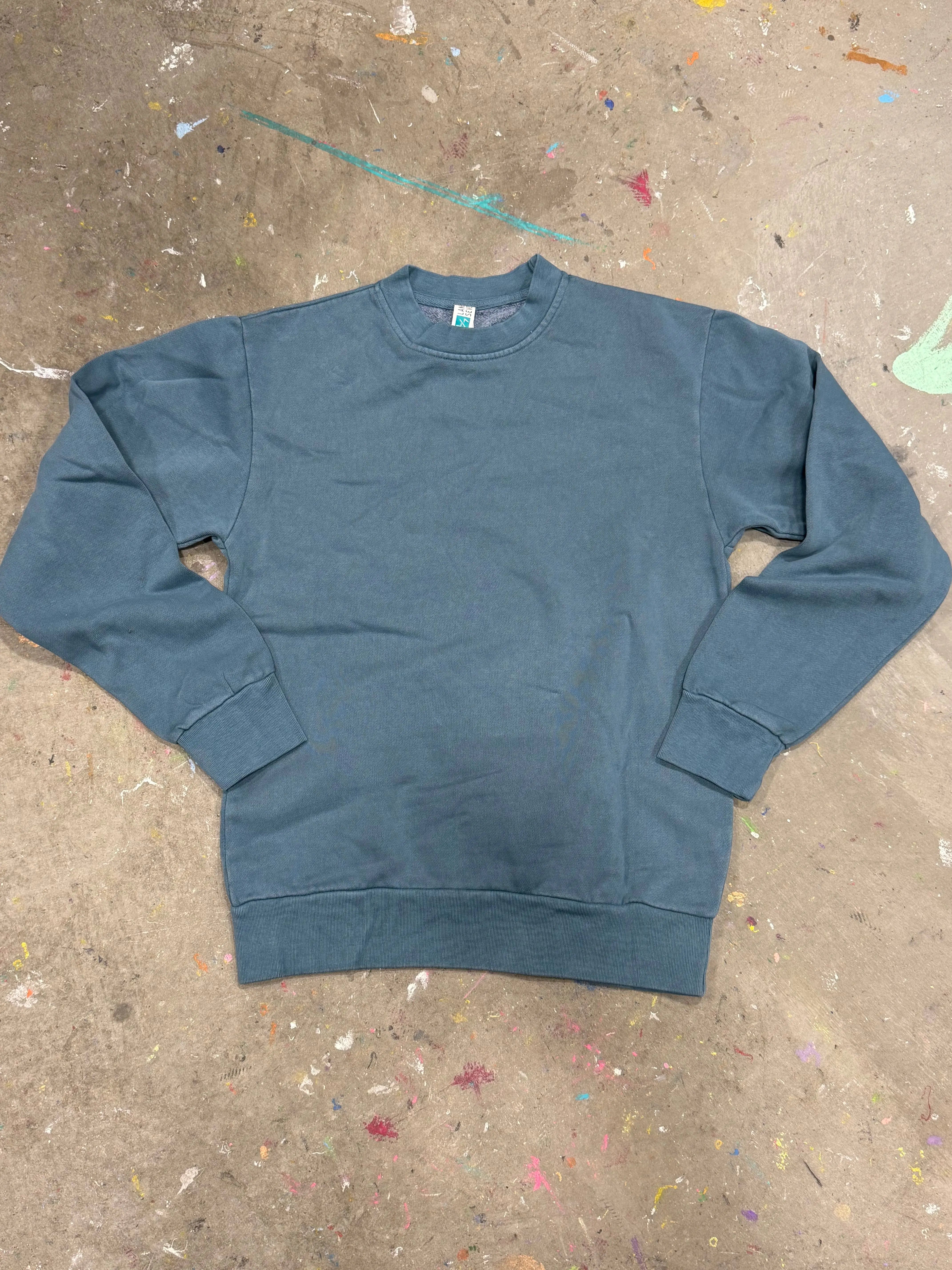 16 Lane Seven Urban Crewneck Sweatshirts - Pebble Blue