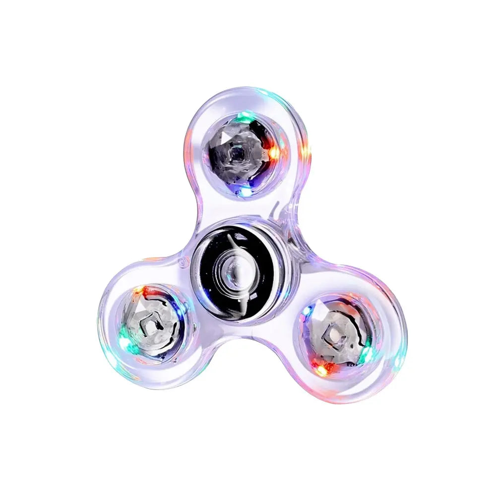 Custom Clear LED Lights Fidget Spinner Toy