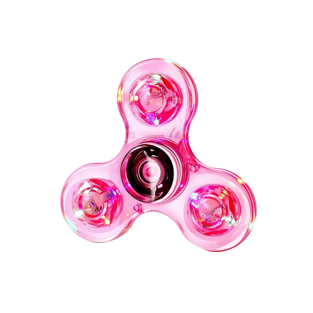 Custom Clear LED Lights Fidget Spinner Toy