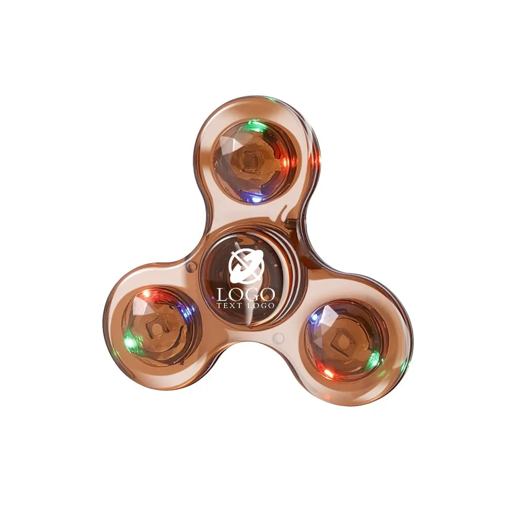 Custom Clear LED Lights Fidget Spinner Toy
