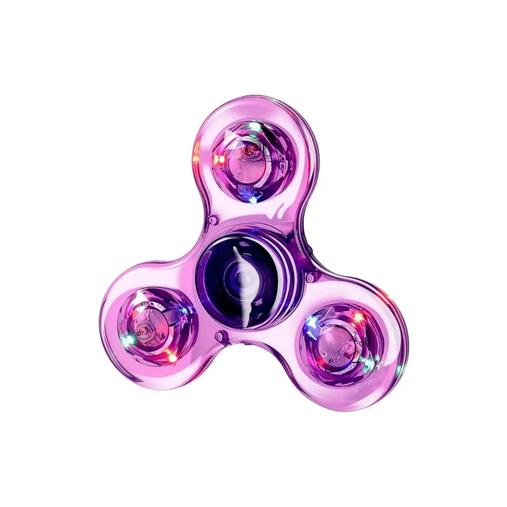 Custom Clear LED Lights Fidget Spinner Toy