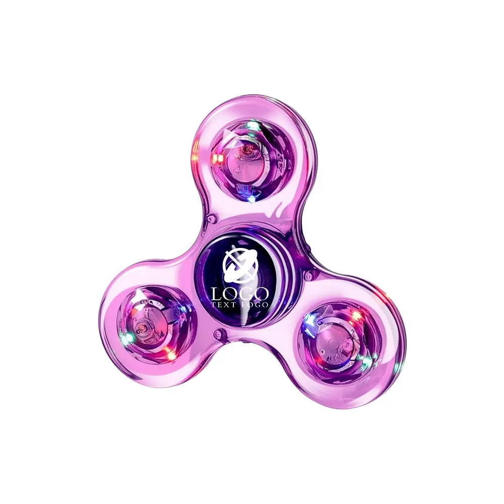 Custom Clear LED Lights Fidget Spinner Toy
