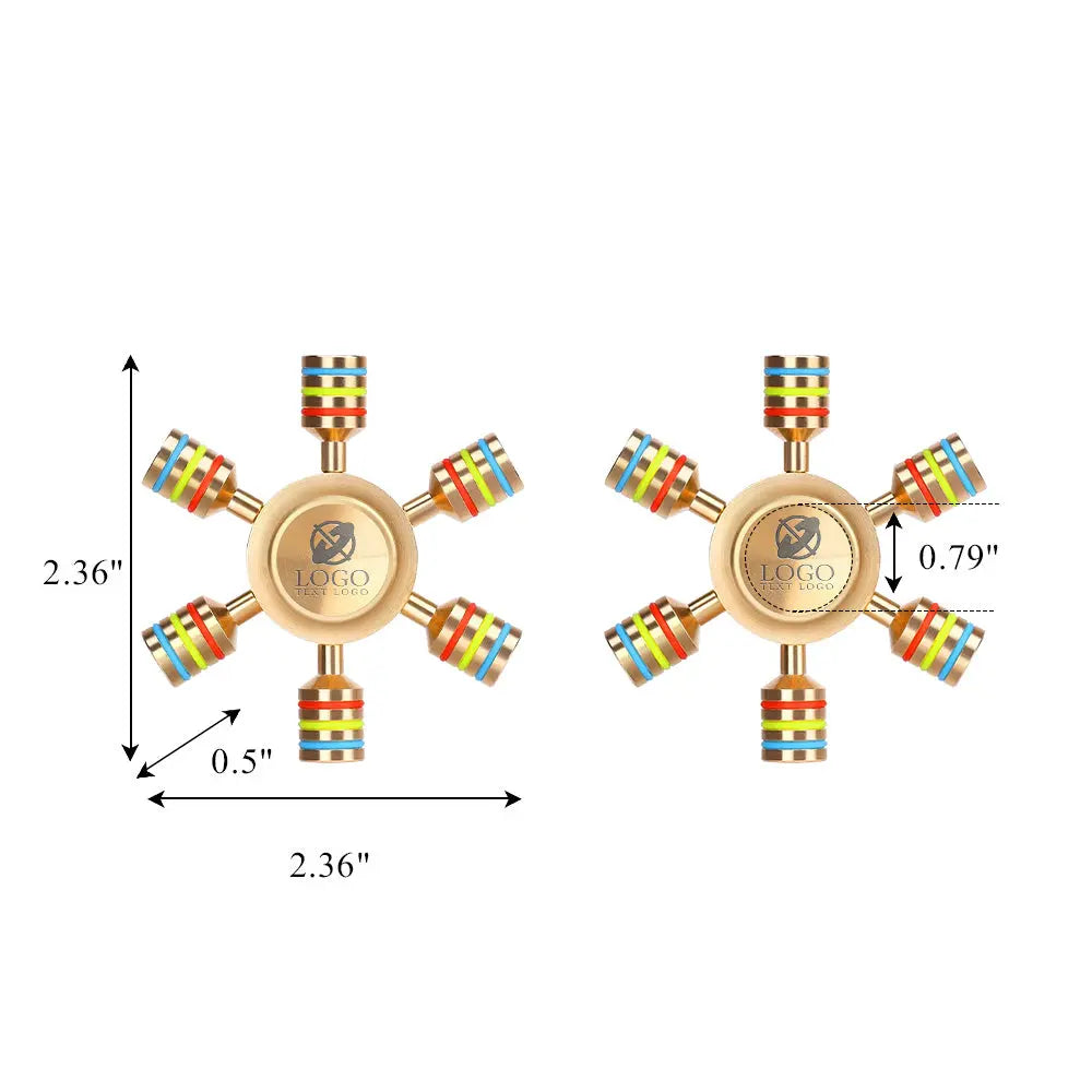 Custom Detachable Hexagonal Rudder Fidget Spinner