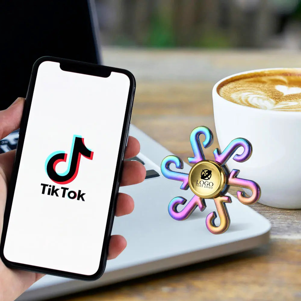 Custom Rainbow TikTok Fidget Spinner Toy