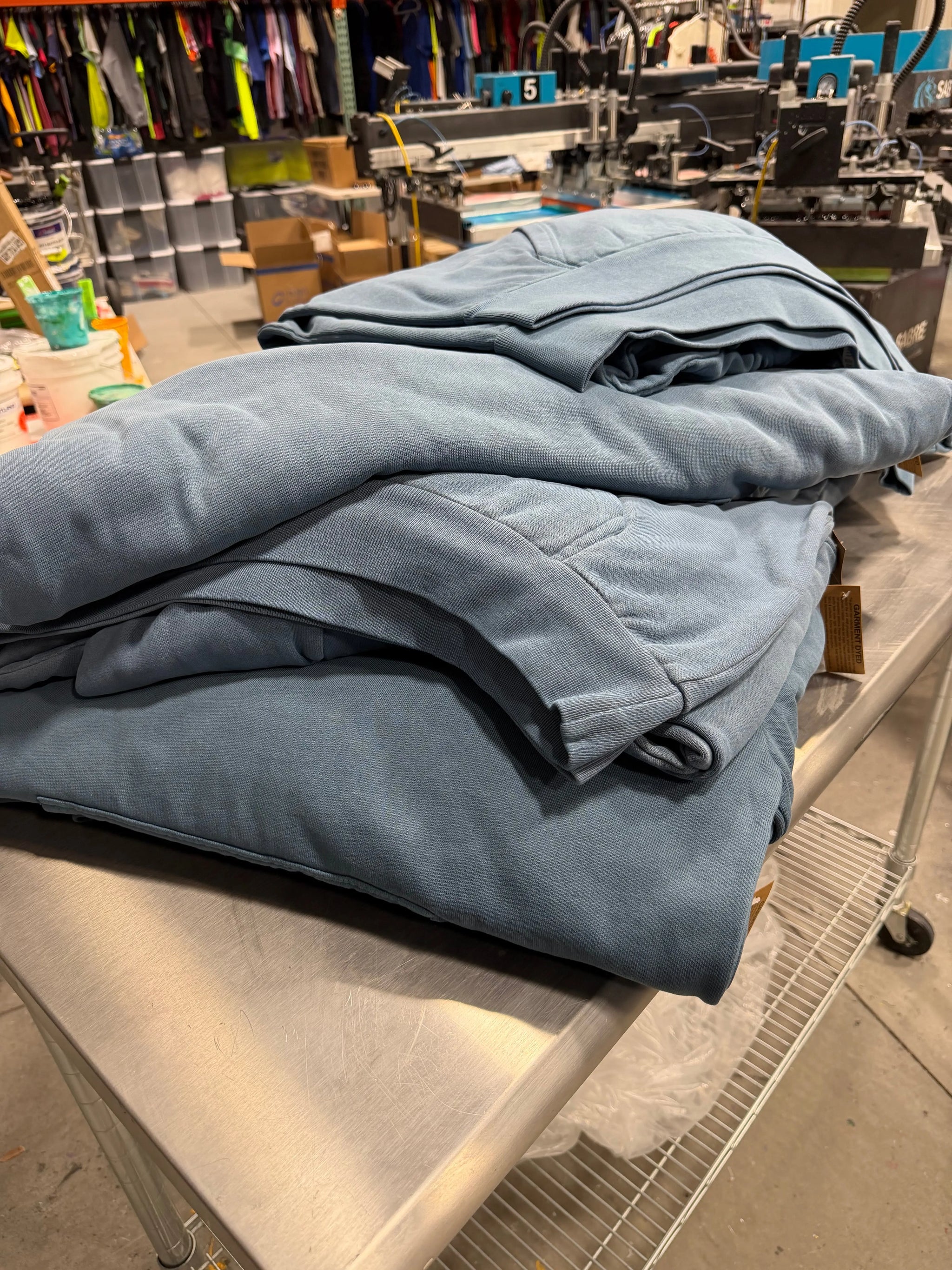 16 Lane Seven Heavy Pullover Hoodies - Pebble Blue