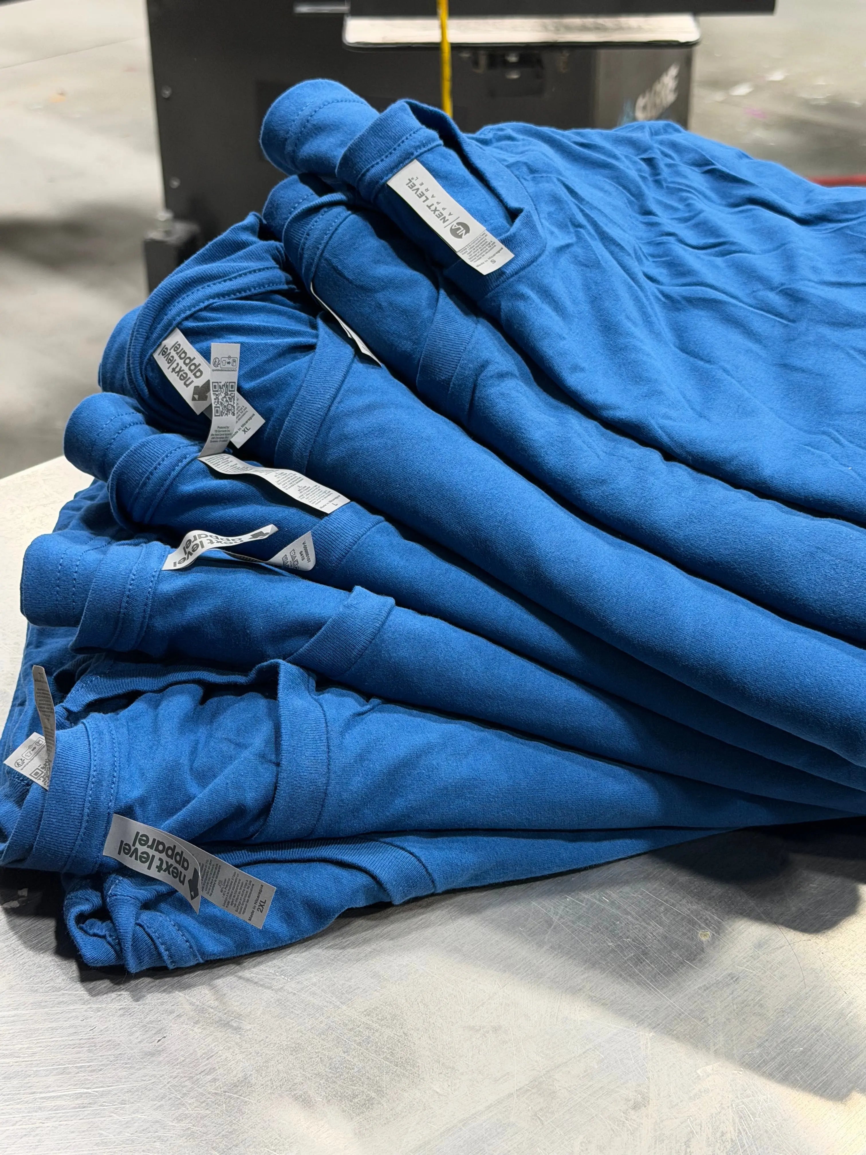 28 Next Level SUEDED Tees - Cool Blue