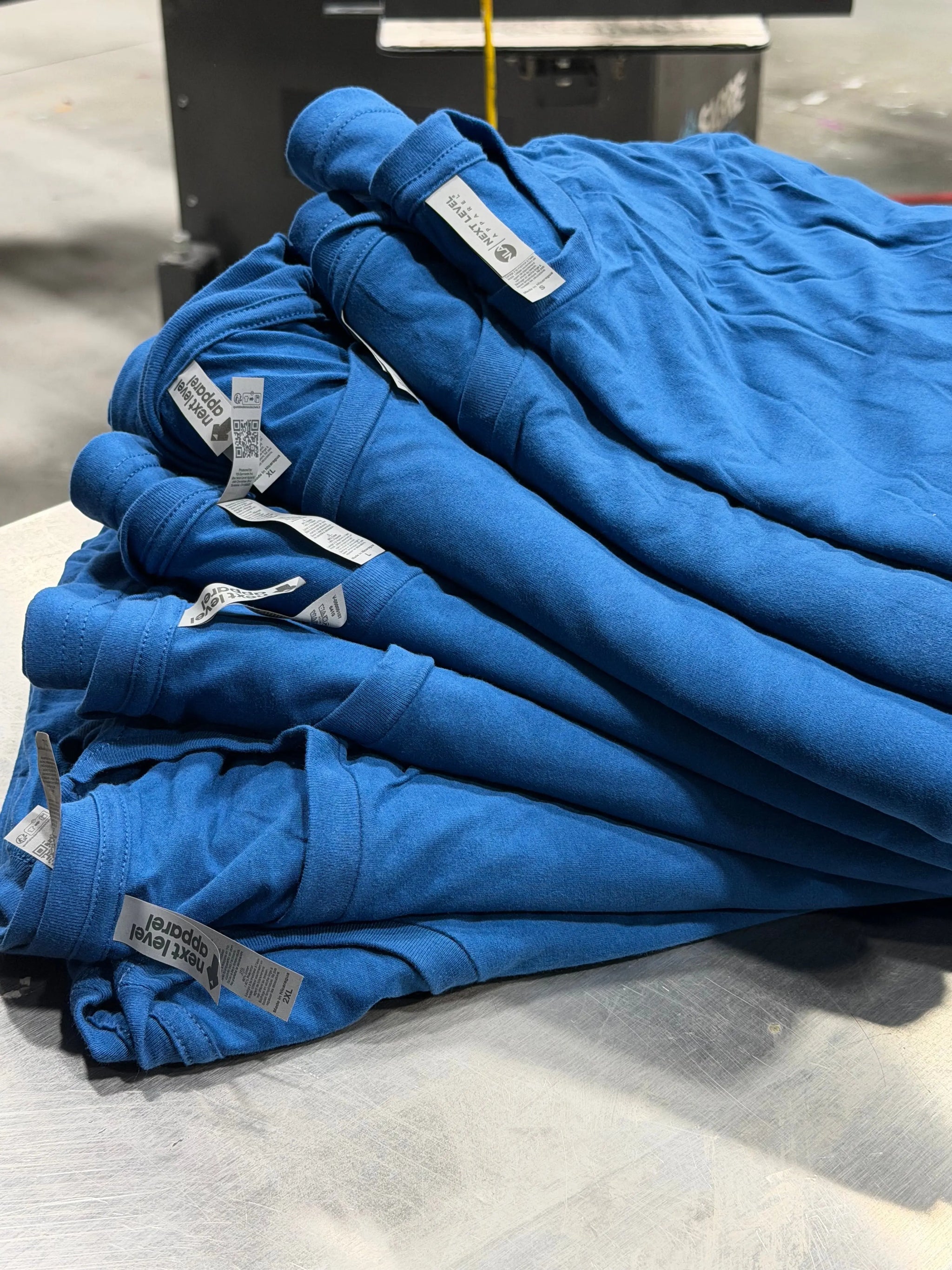 28 Next Level SUEDED Tees - Cool Blue