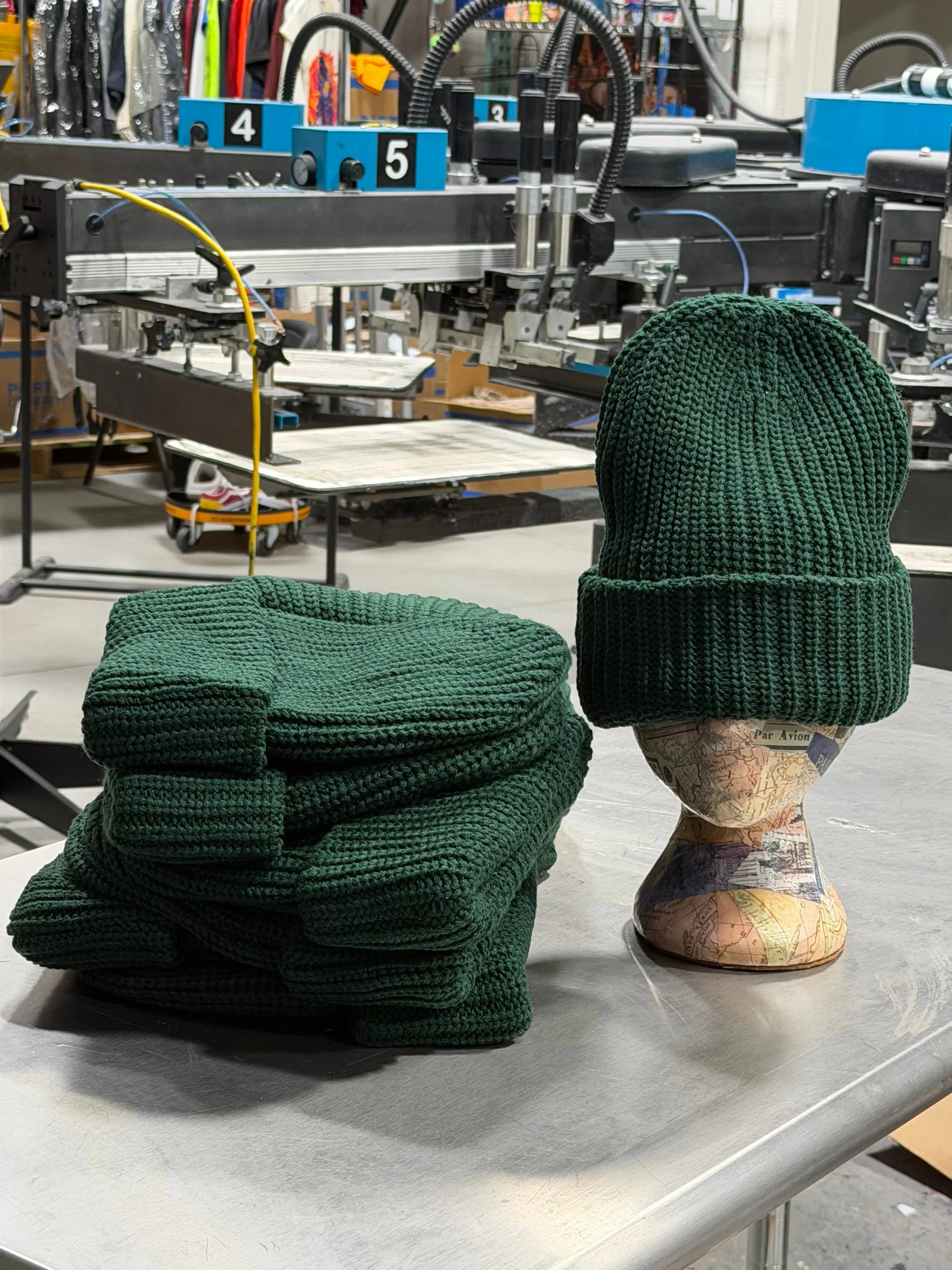 12 Sportsman Chunky Cuffed Beanies - Forest